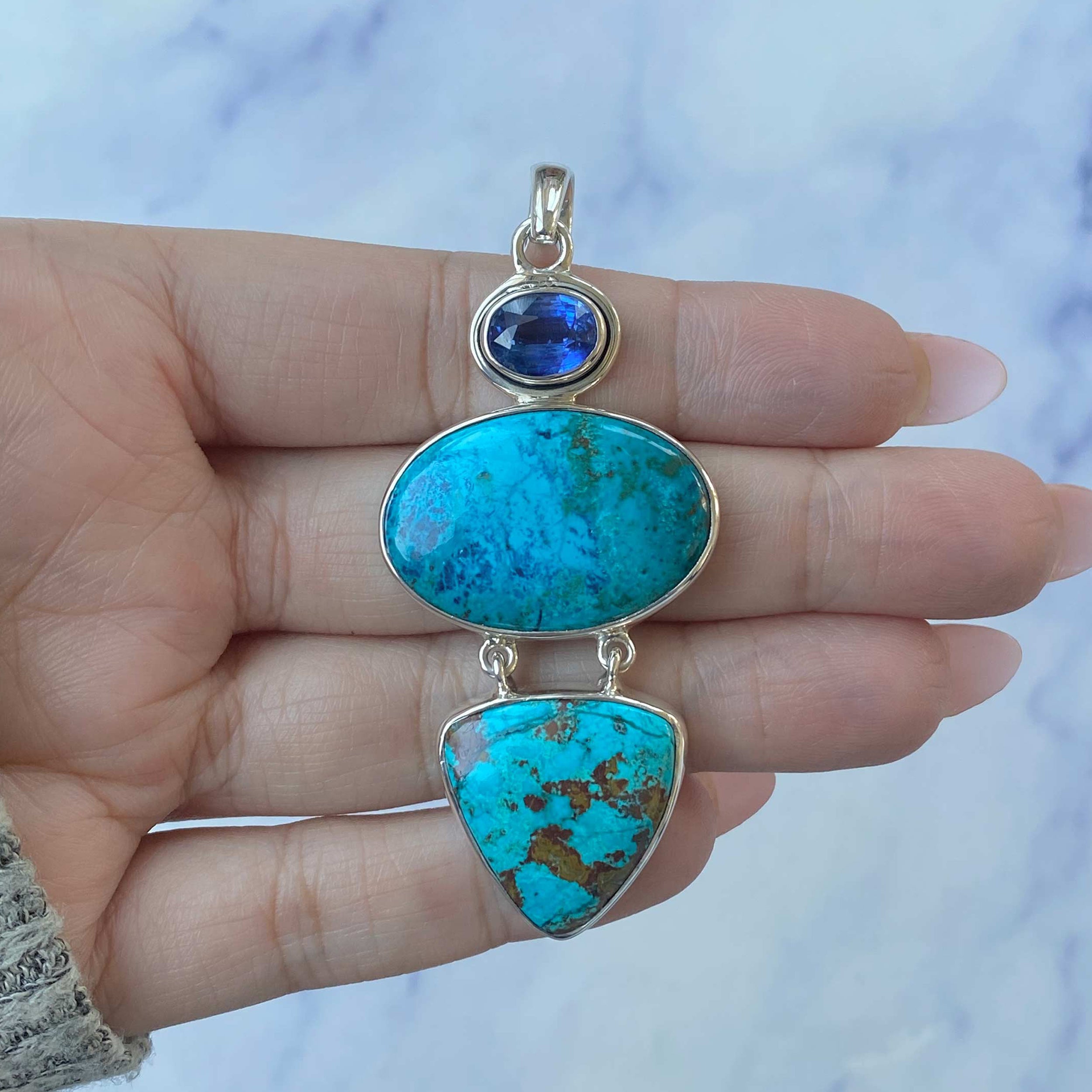 Shattuckite Pendant-(STK-P-54.)