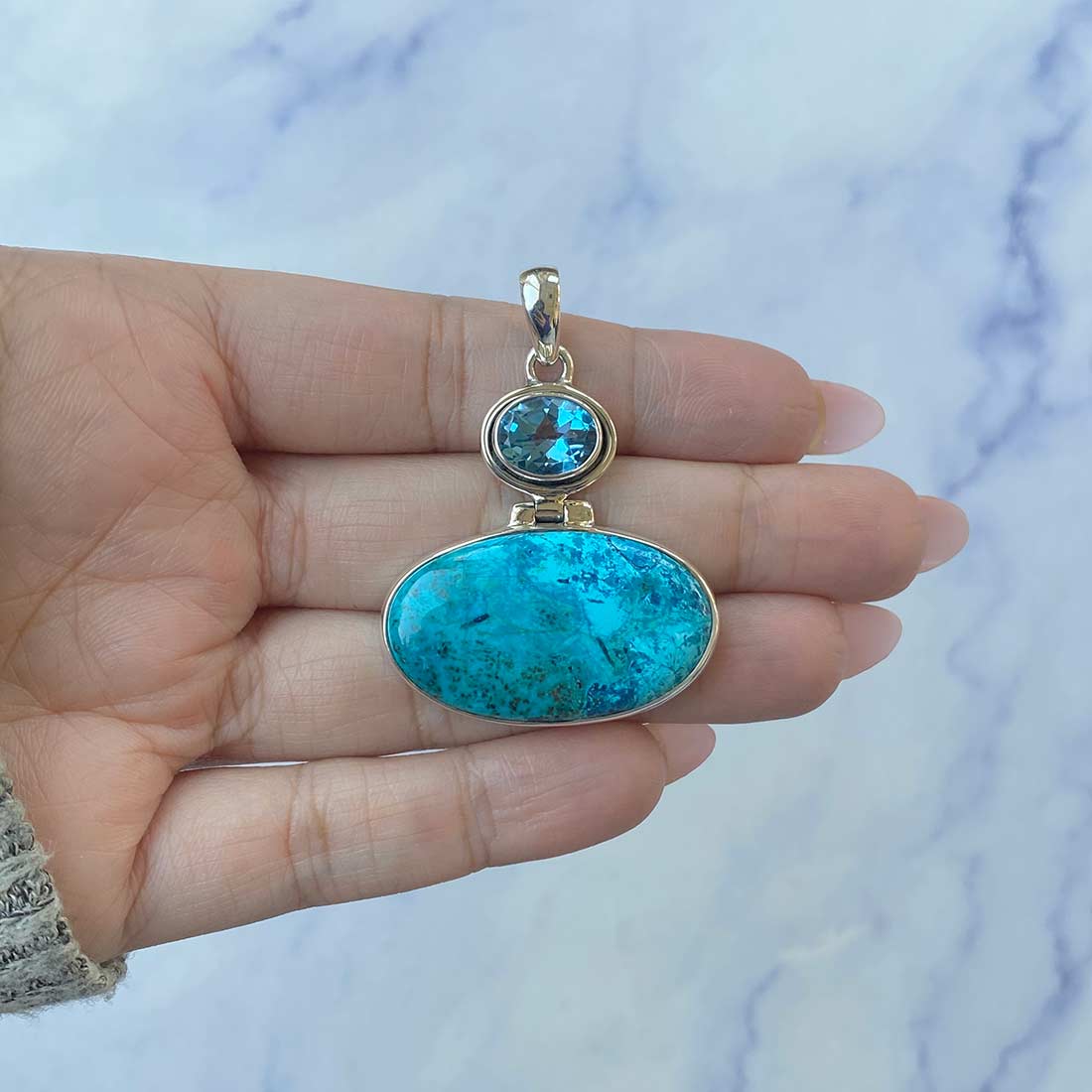 Shattuckite Pendant-(STK-P-55.)