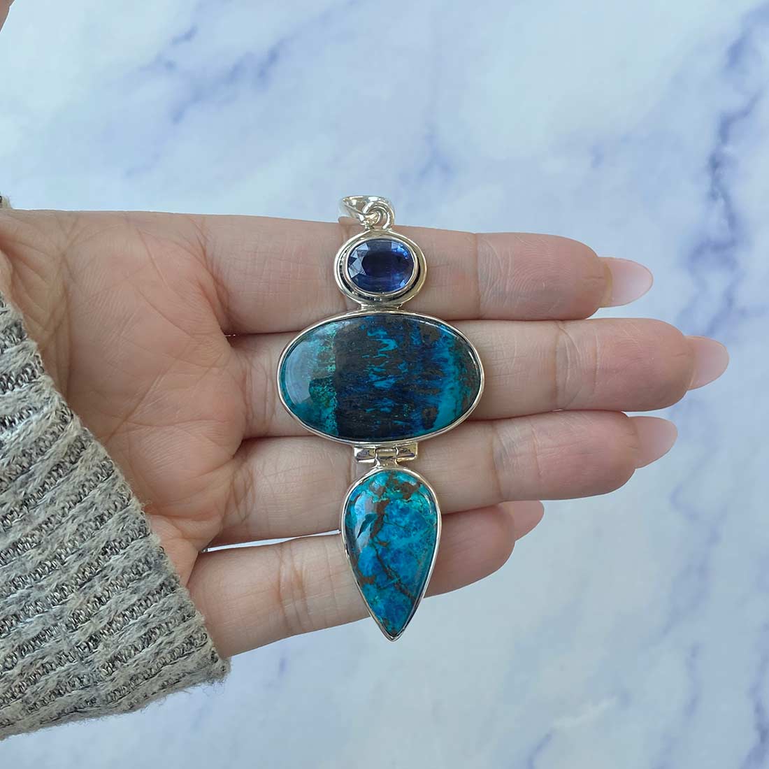 Shattuckite Pendant-(STK-P-56.)