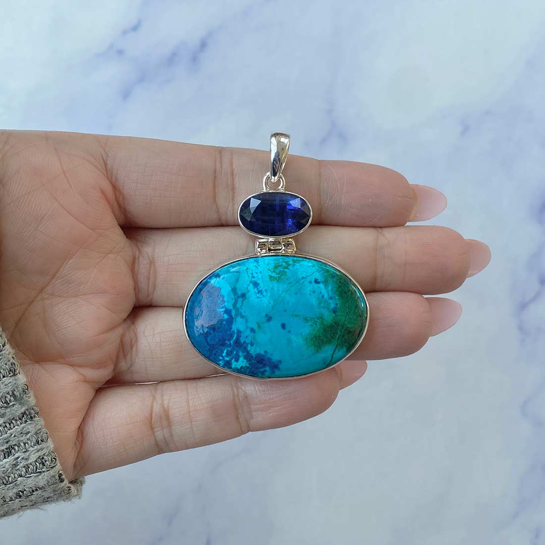 Shattuckite Pendant-(STK-P-57.)