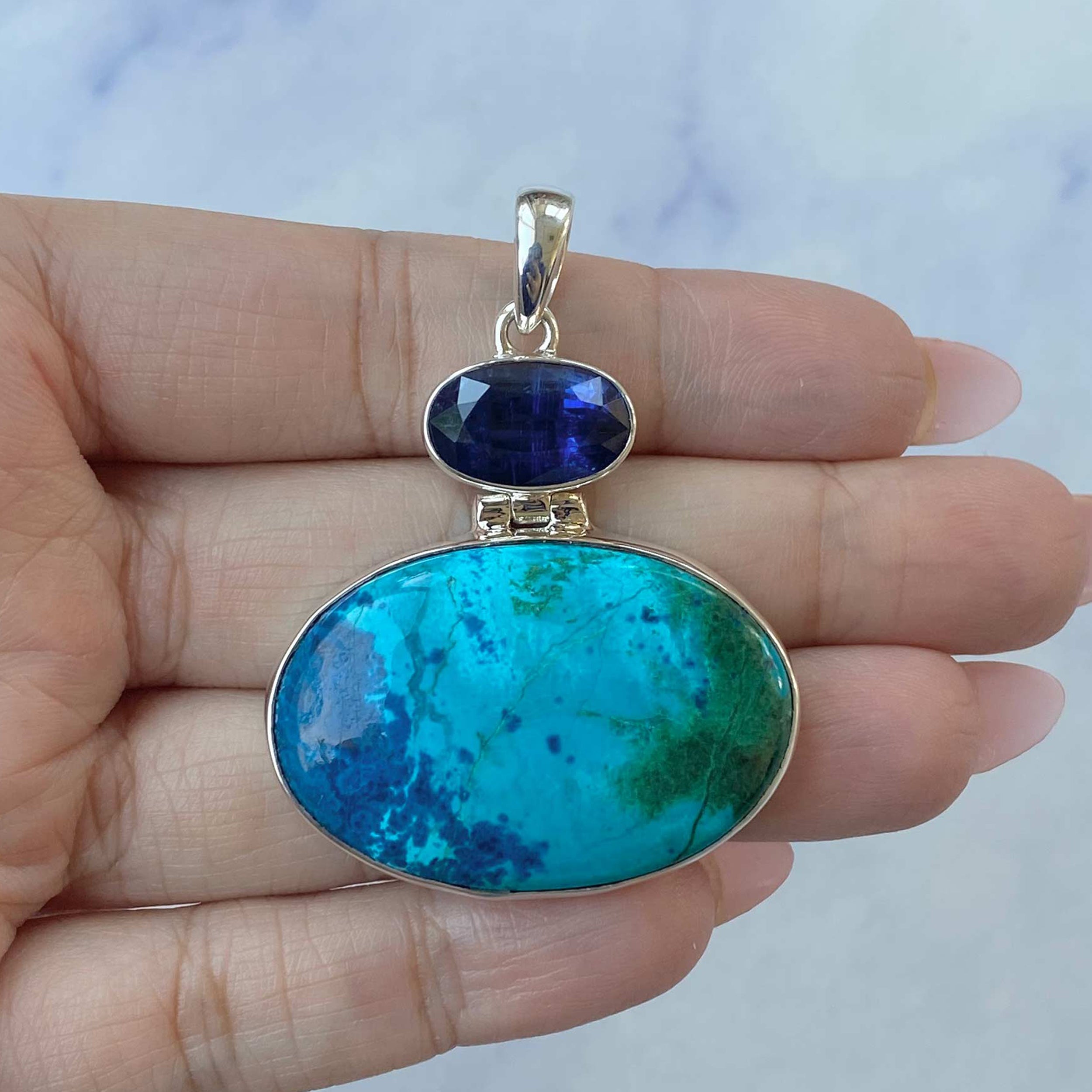 Shattuckite Pendant-(STK-P-57.)