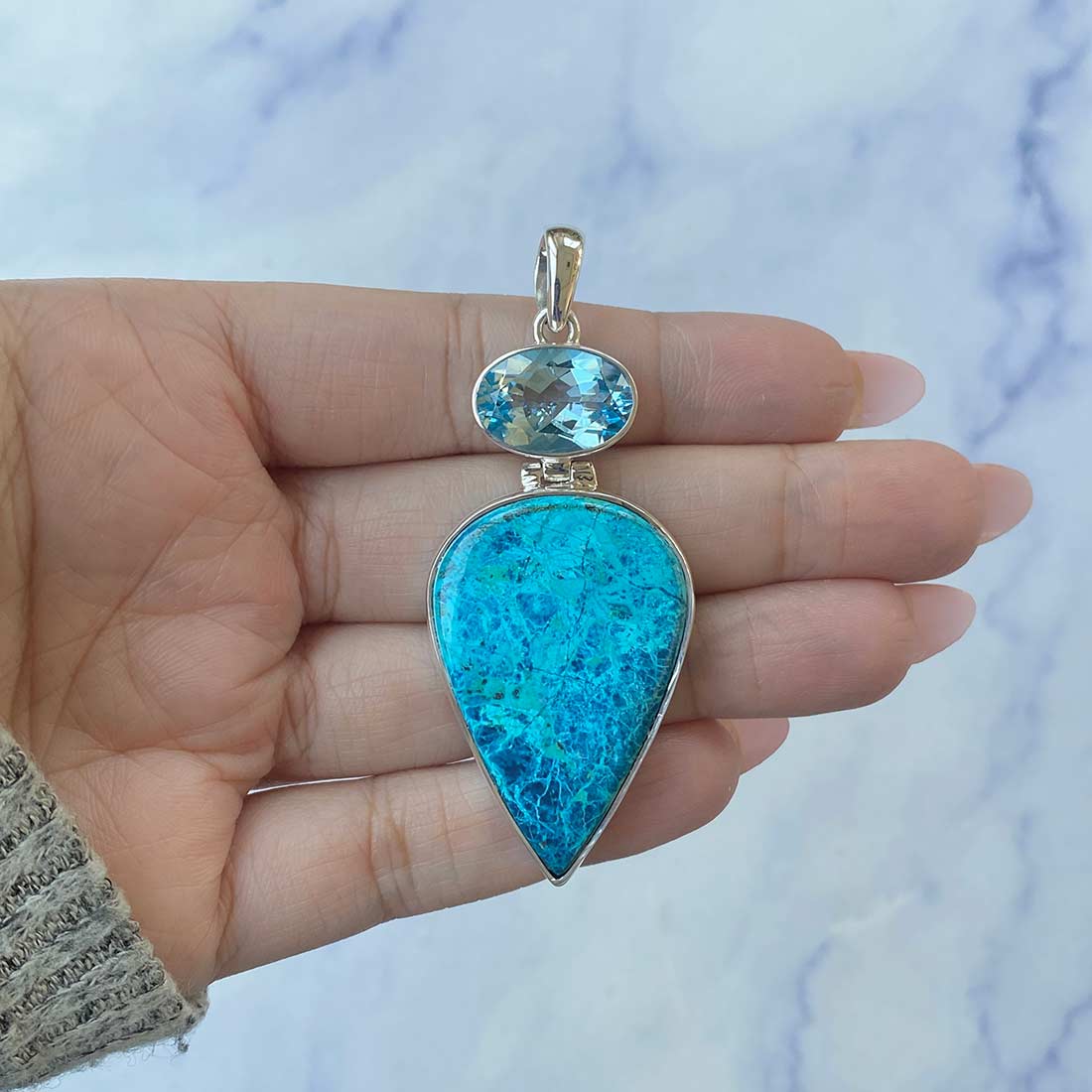 Shattuckite Pendant-(STK-P-58.)