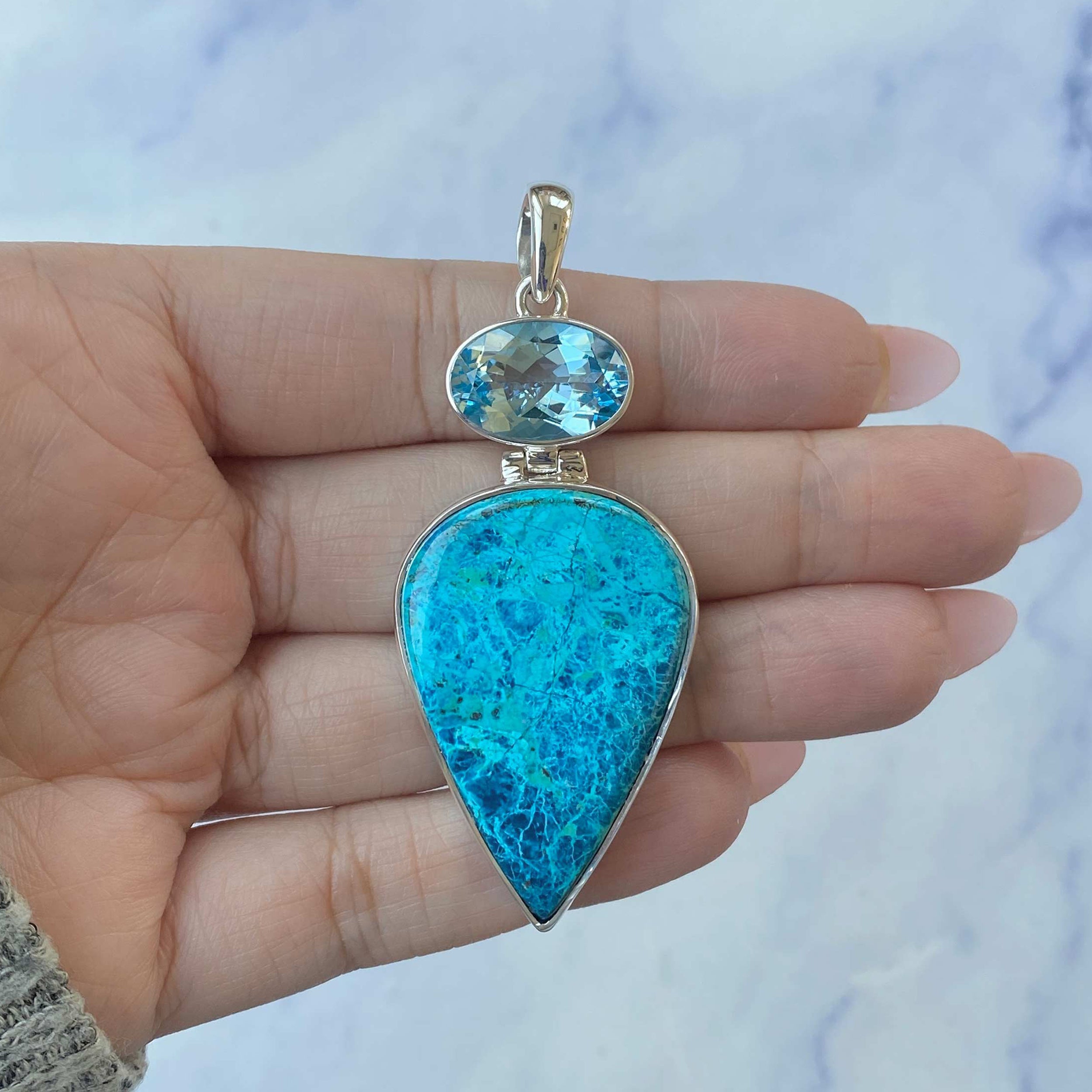 Shattuckite Pendant-(STK-P-58.)