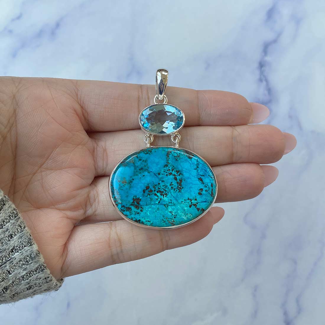 Shattuckite Pendant-(STK-P-59.)