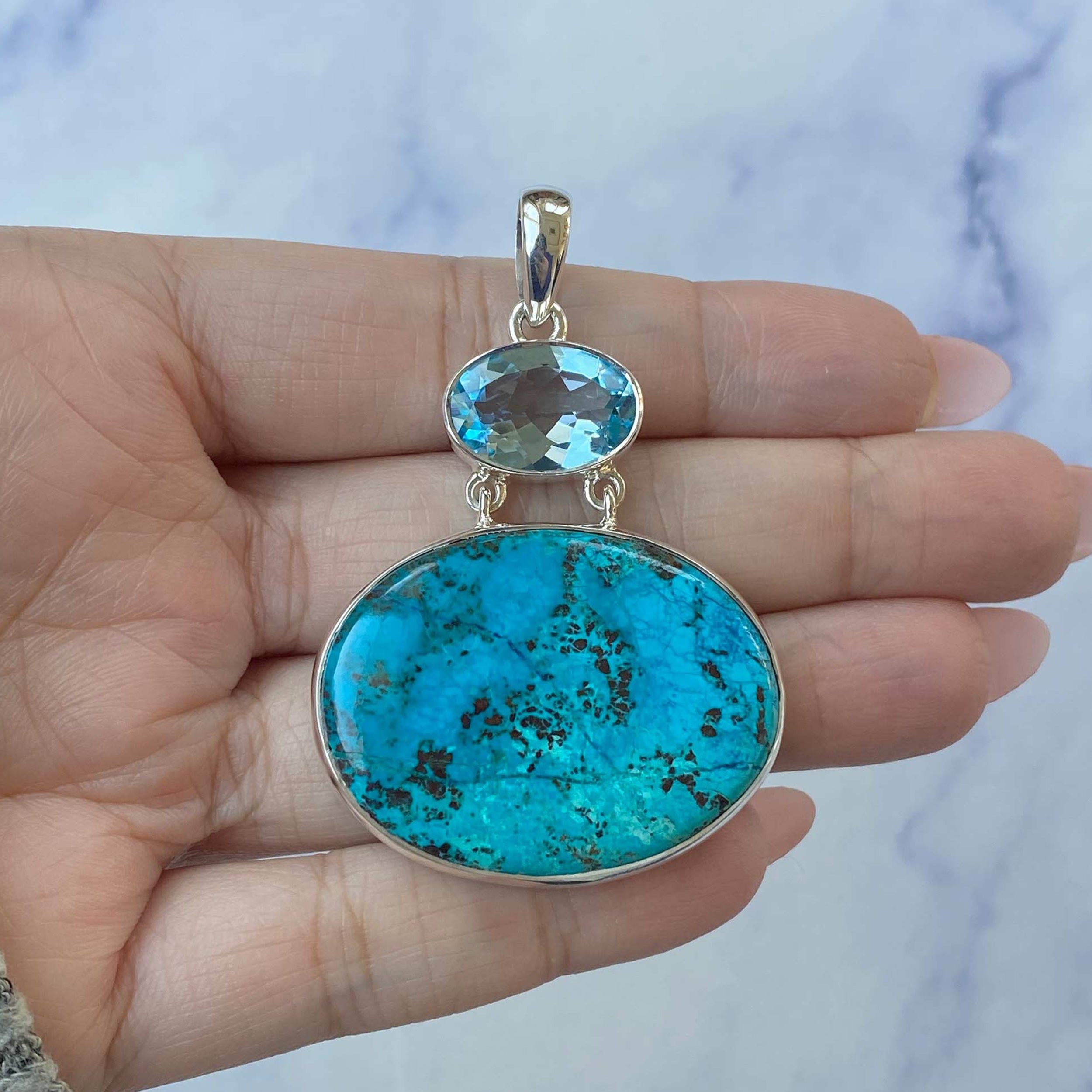 Shattuckite Pendant-(STK-P-59.)