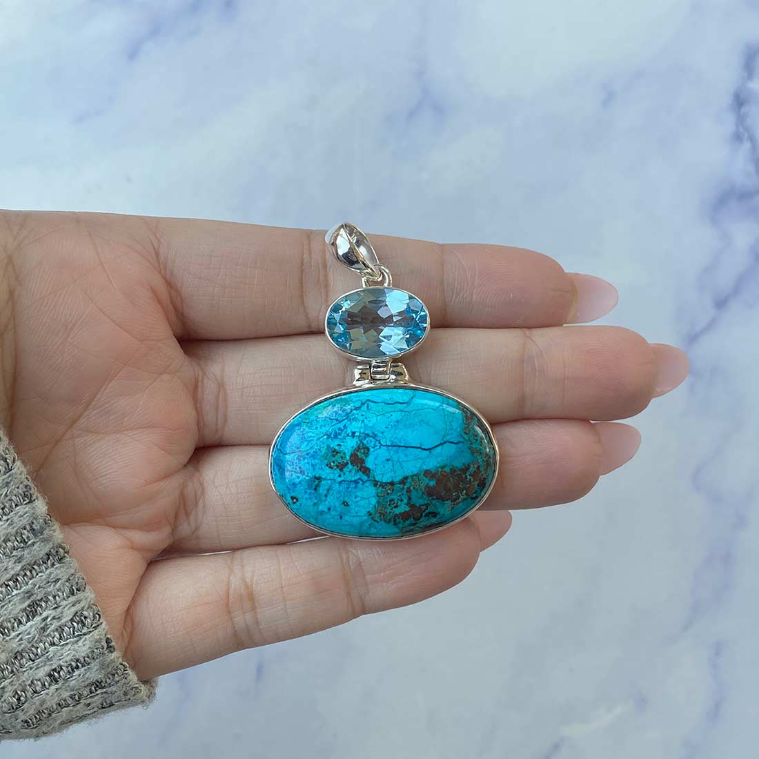 Shattuckite Pendant-(STK-P-61.)