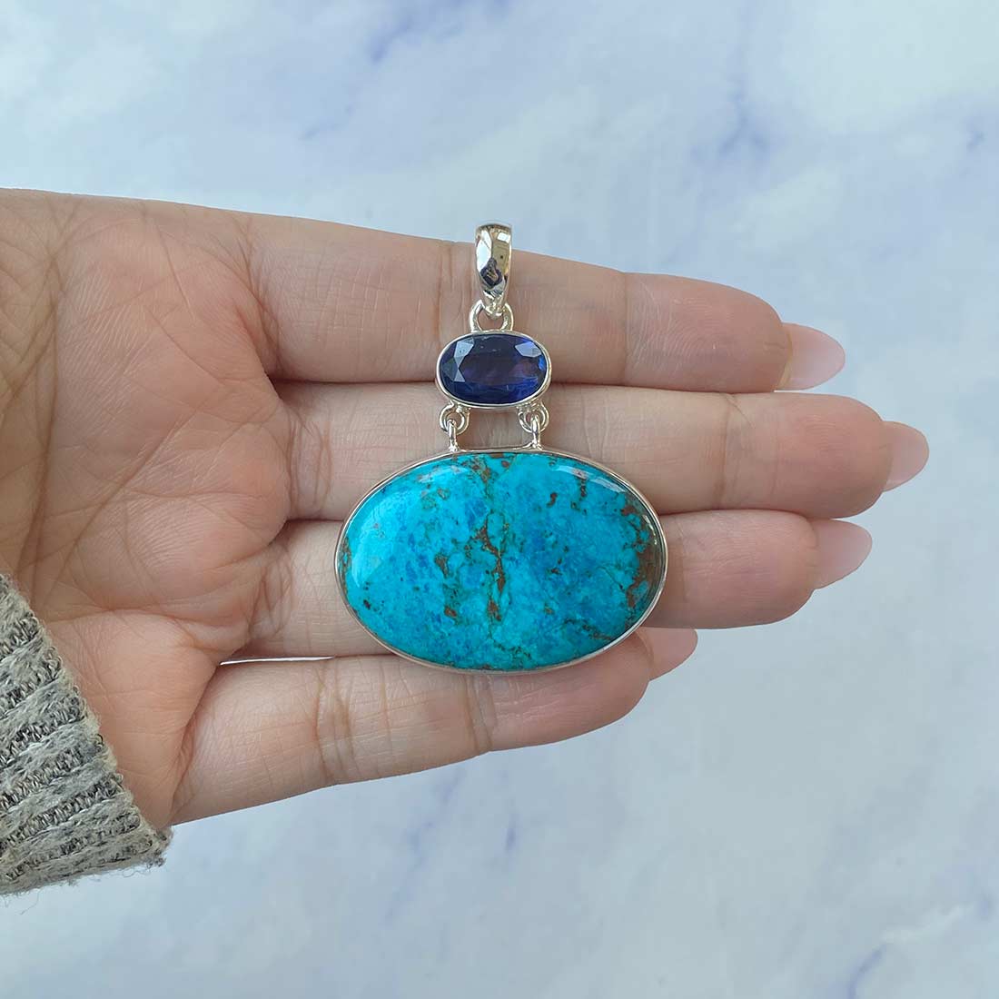 Shattuckite Pendant-(STK-P-63.)