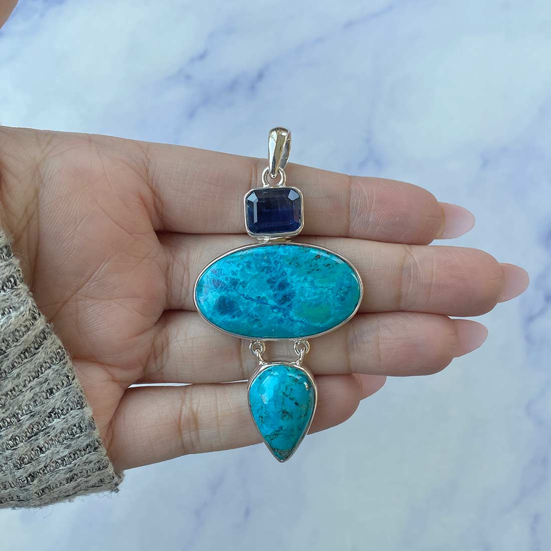 Shattuckite Pendant-(STK-P-64.)