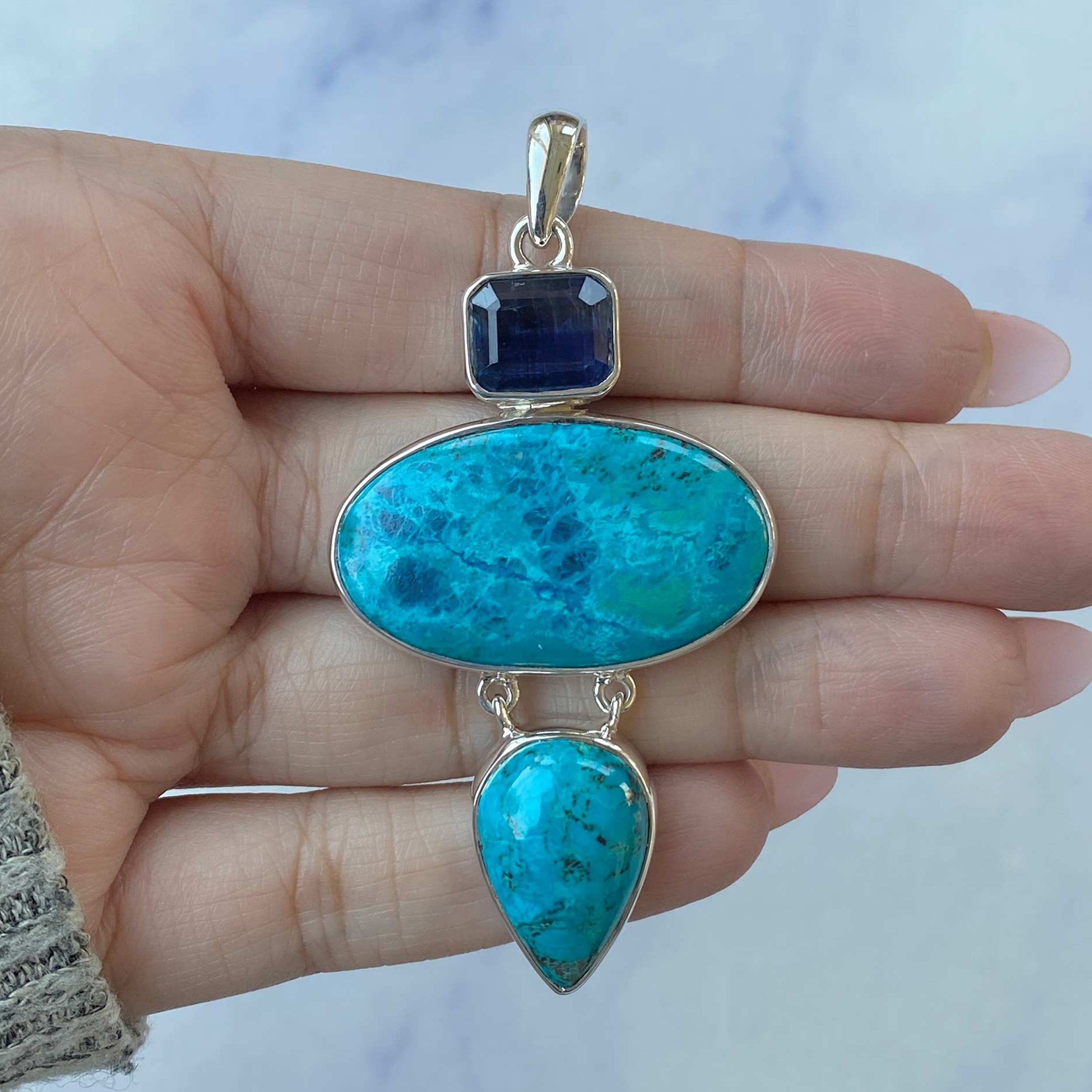 Shattuckite Pendant-(STK-P-64.)