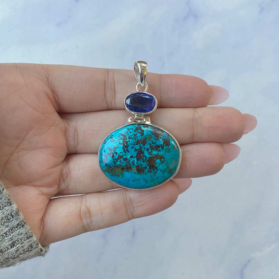 Shattuckite Pendant-(STK-P-65.)