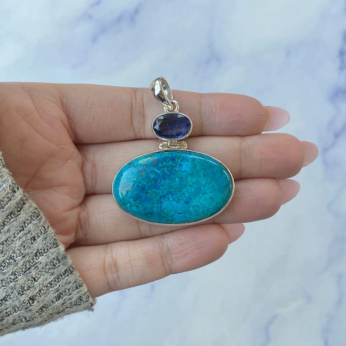 Shattuckite Pendant-(STK-P-67.)