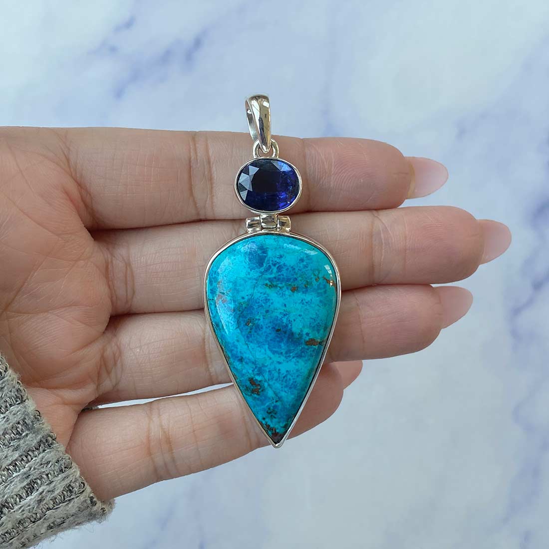 Shattuckite Pendant-(STK-P-68.)