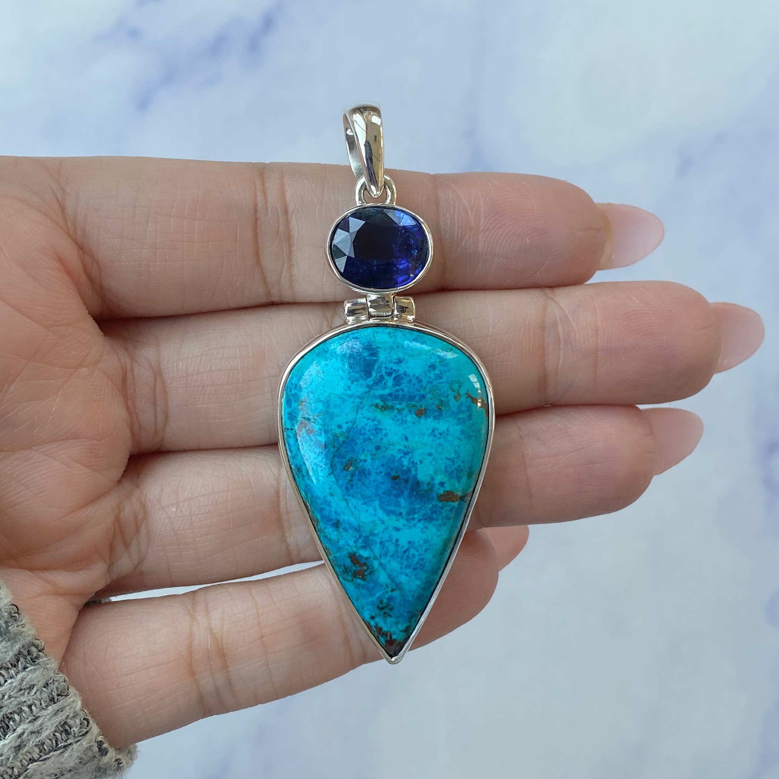 Shattuckite Pendant-(STK-P-68.)