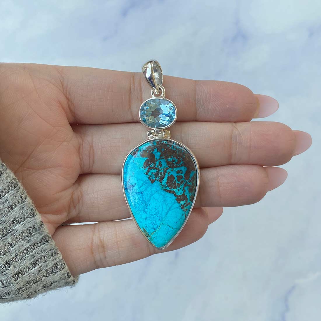 Shattuckite Pendant-(STK-P-69.)