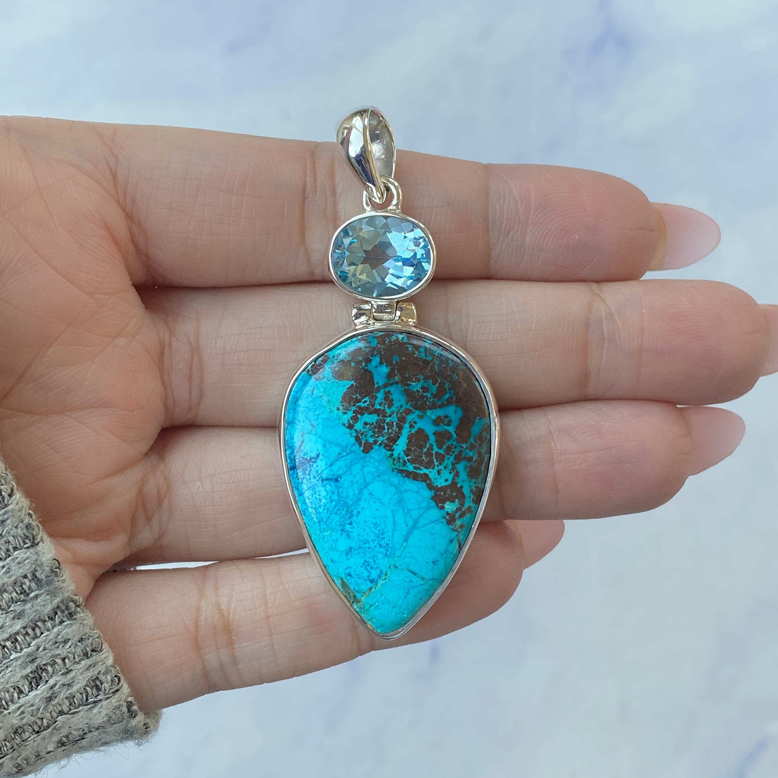 Shattuckite Pendant-(STK-P-69.)