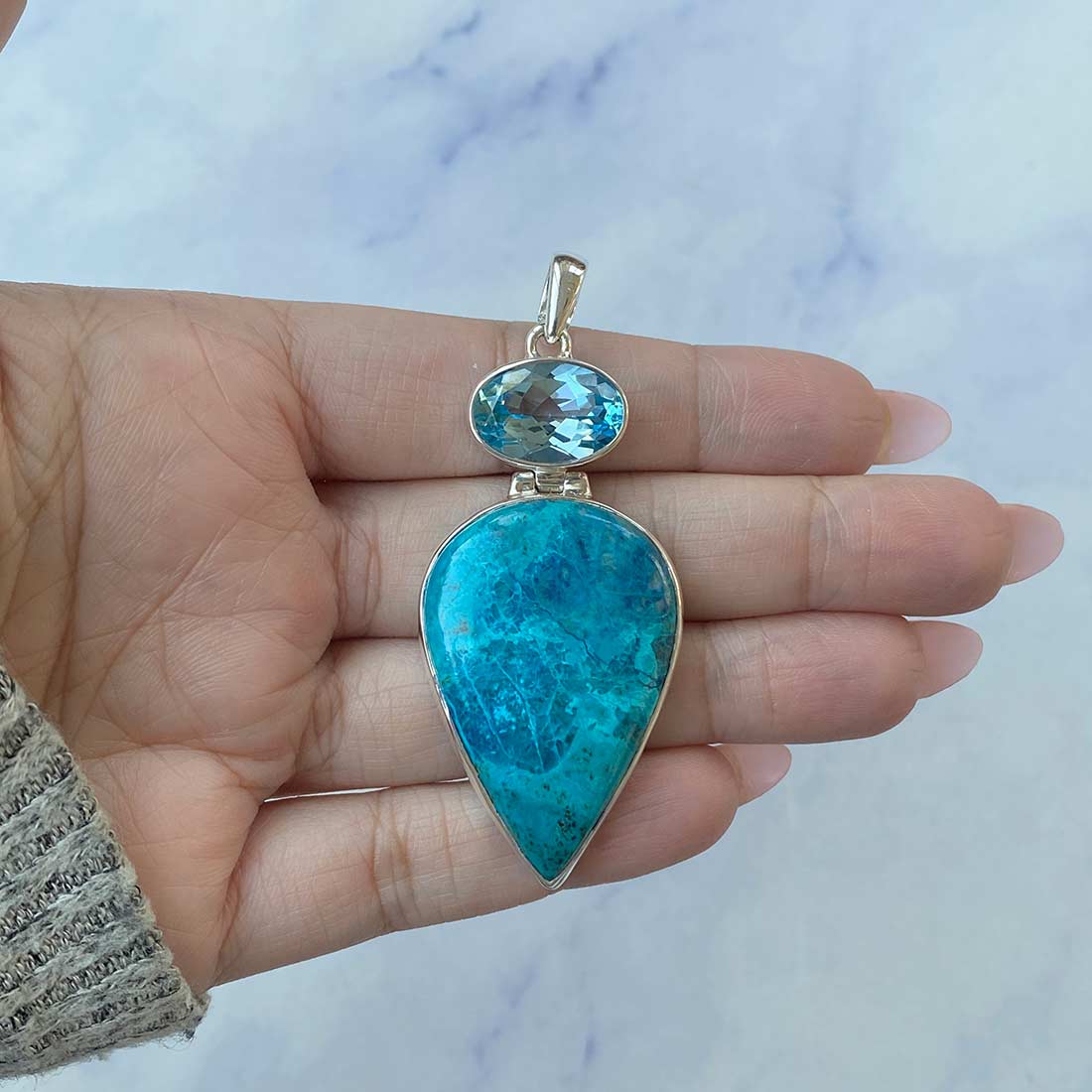Shattuckite Pendant-(STK-P-70.)