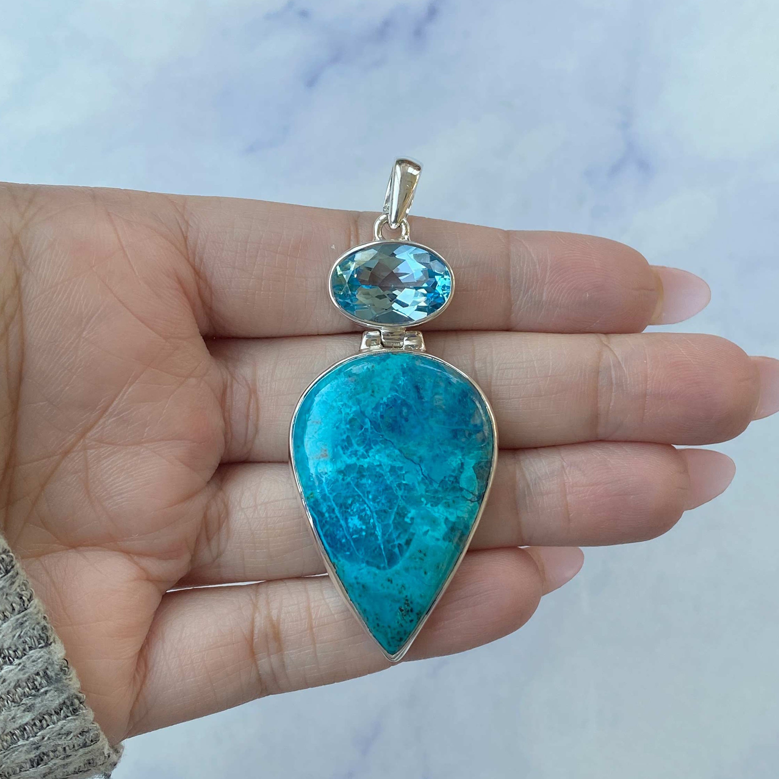 Shattuckite Pendant-(STK-P-70.)
