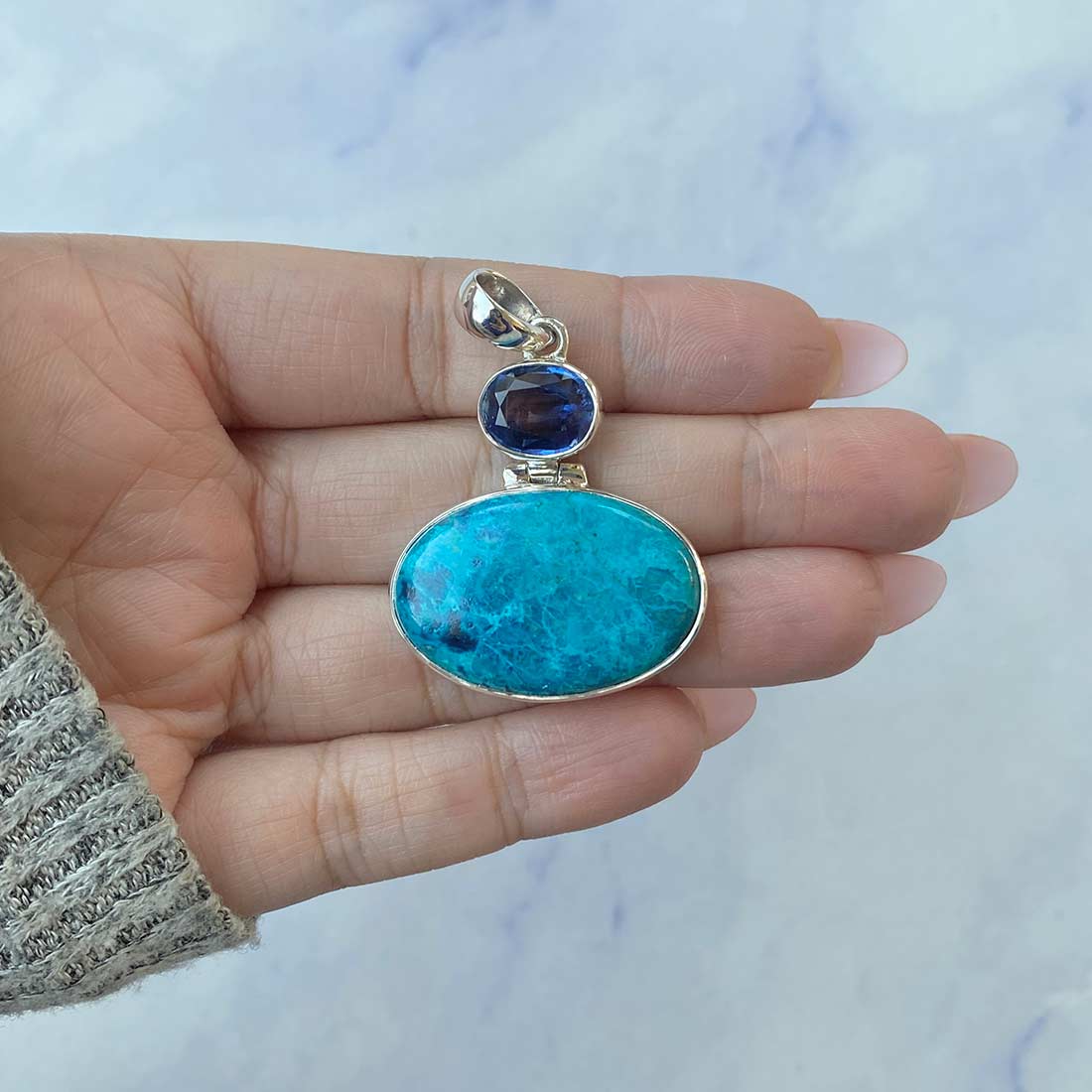 Shattuckite Pendant-(STK-P-71.)