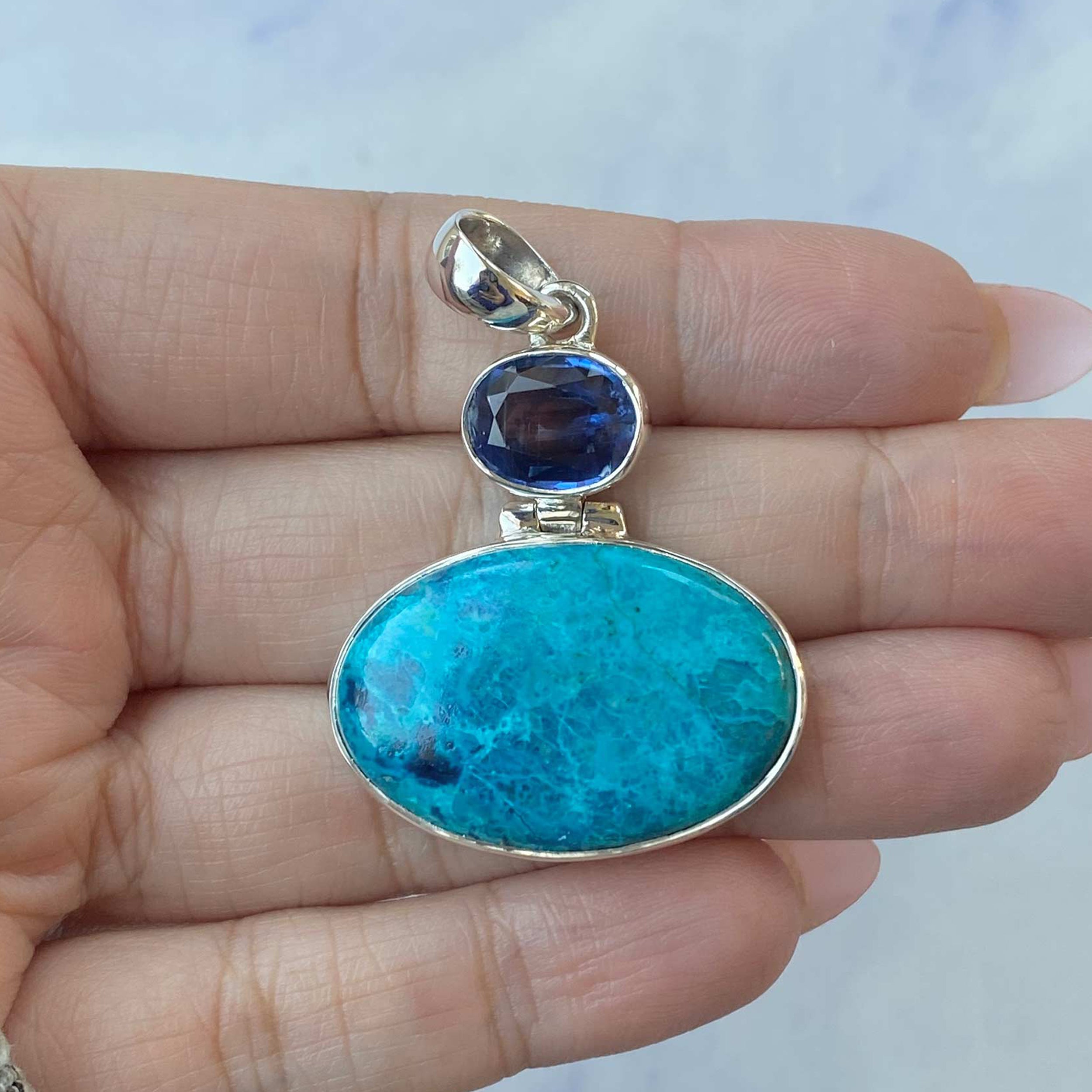 Shattuckite Pendant-(STK-P-71.)