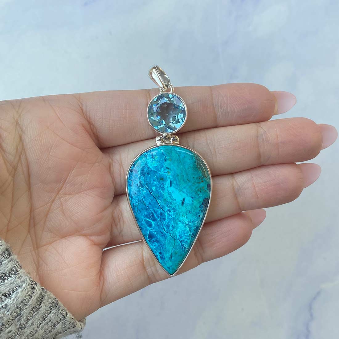 Shattuckite Pendant-(STK-P-72.)