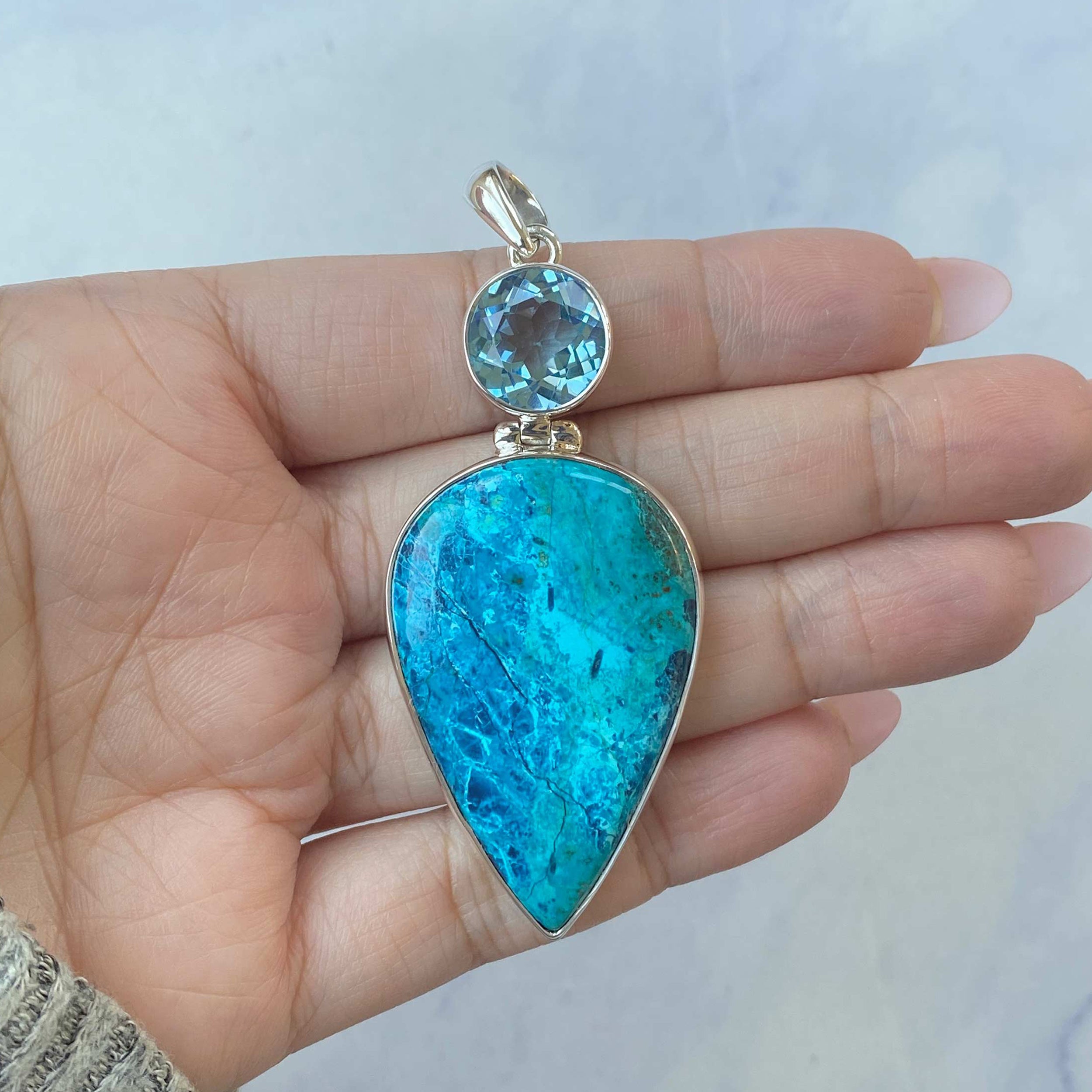 Shattuckite Pendant-(STK-P-72.)