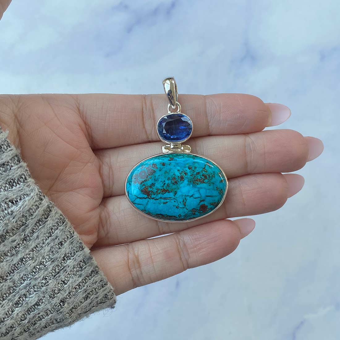 Shattuckite Pendant-(STK-P-73.)