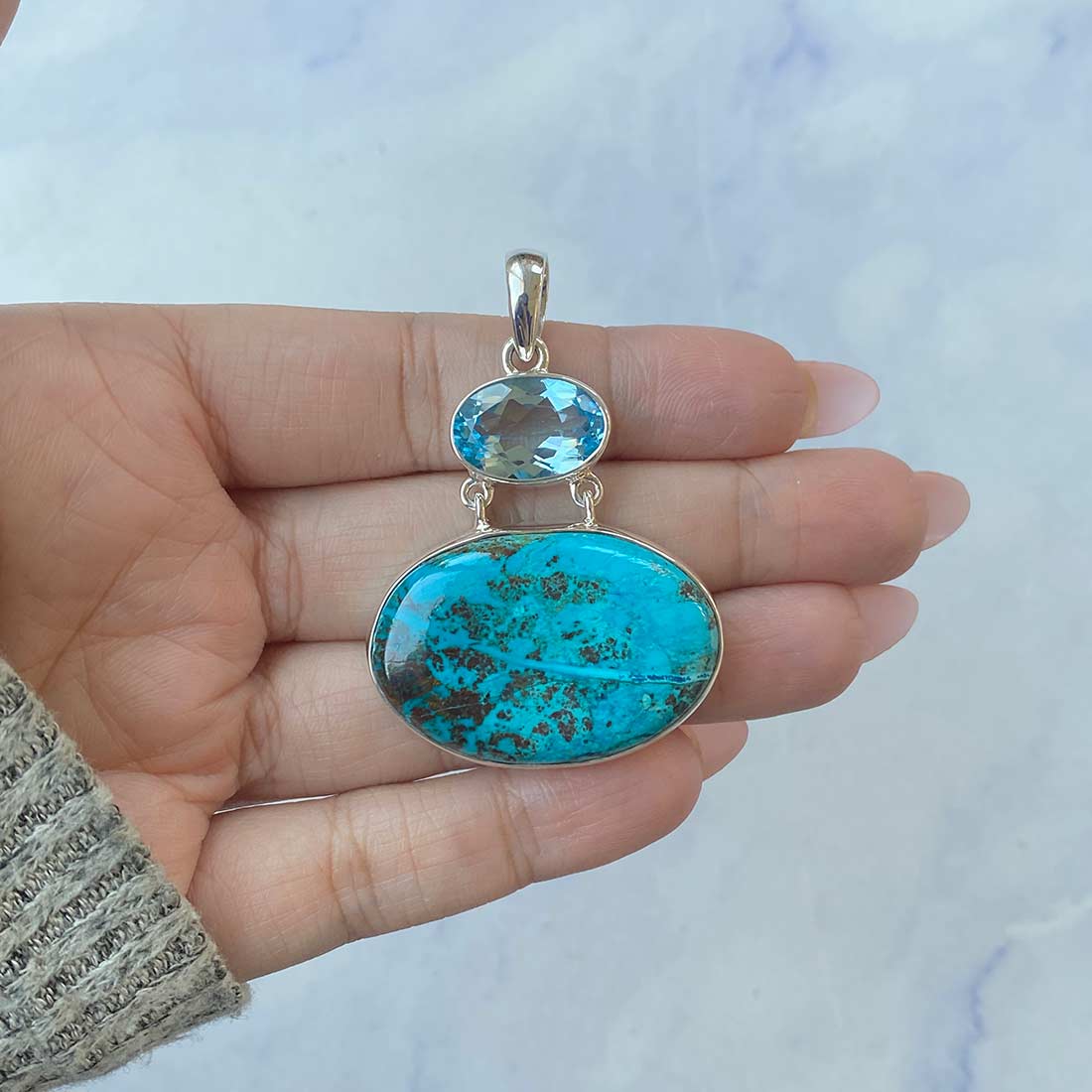 Shattuckite Pendant-(STK-P-74.)