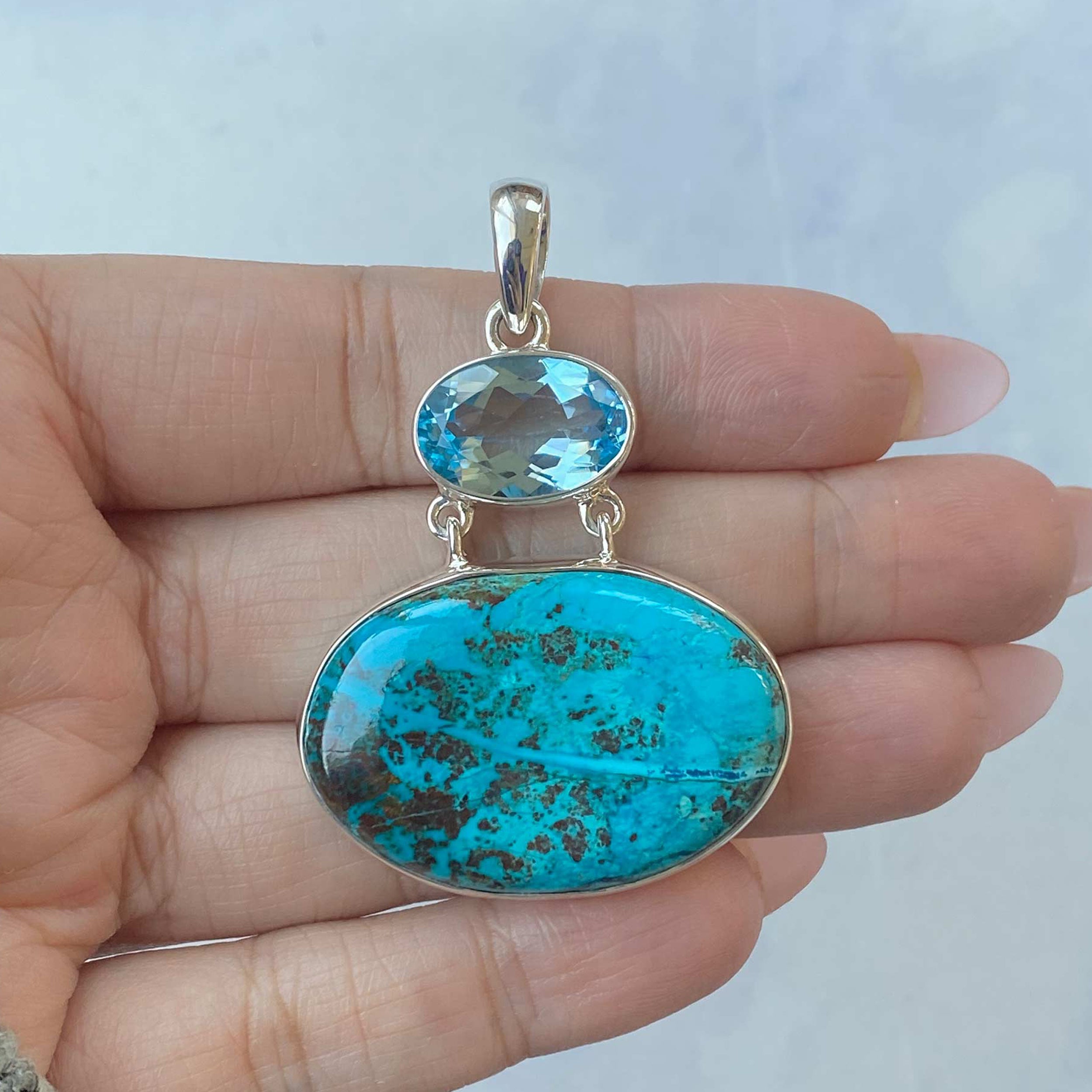 Shattuckite Pendant-(STK-P-74.)
