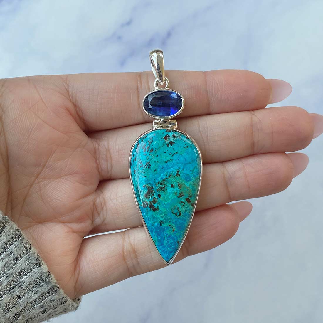 Shattuckite Pendant-(STK-P-77.)