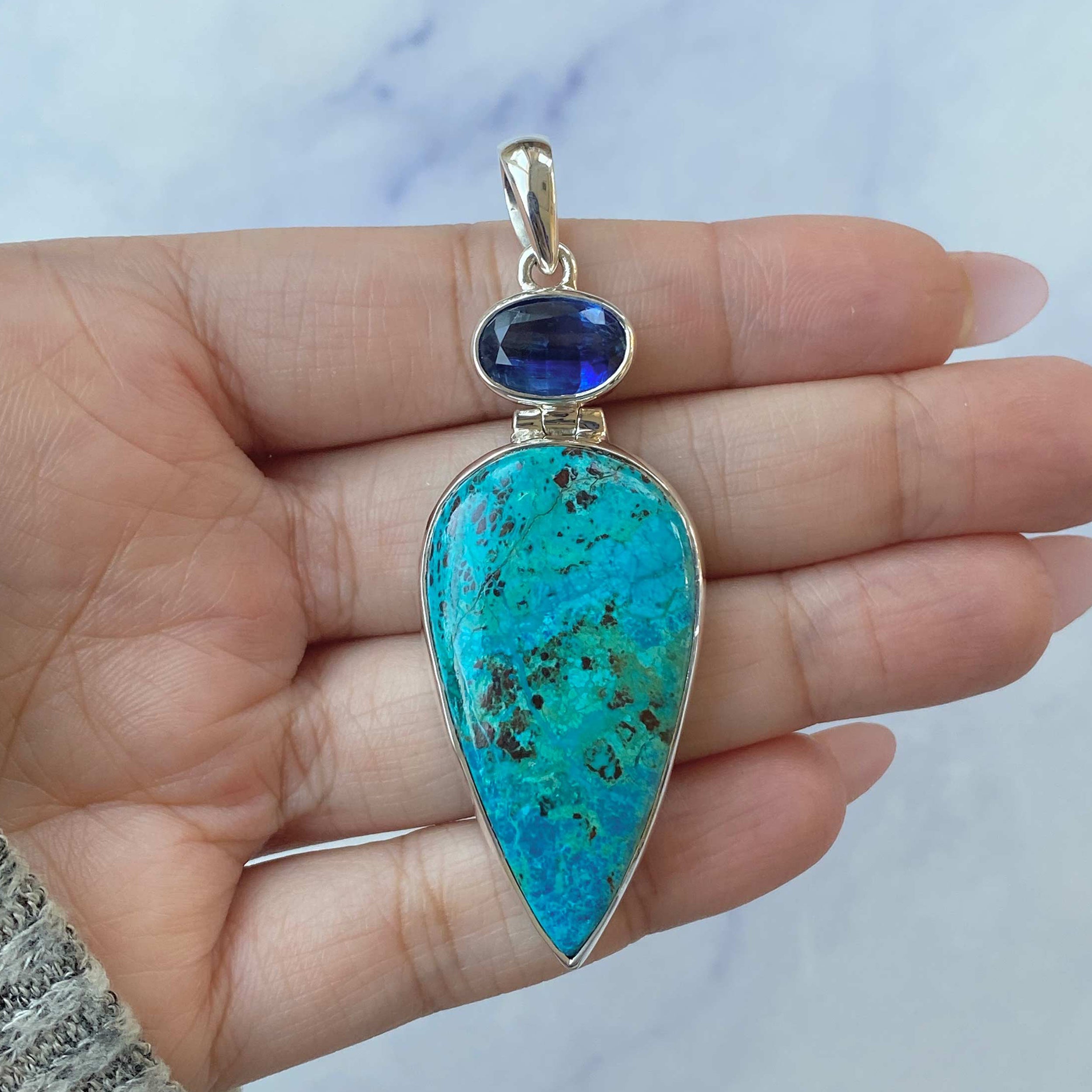 Shattuckite Pendant-(STK-P-77.)