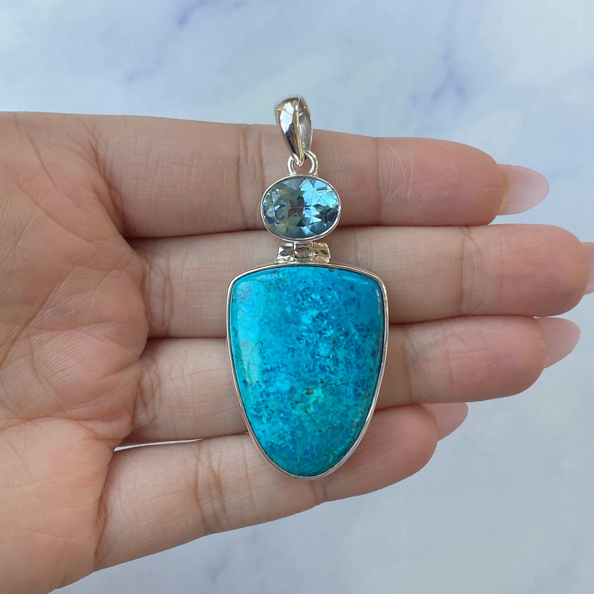 Shattuckite Pendant-(STK-P-78.)