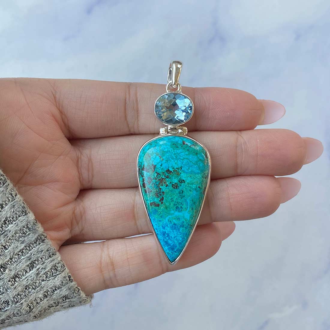 Shattuckite Pendant-(STK-P-79.)