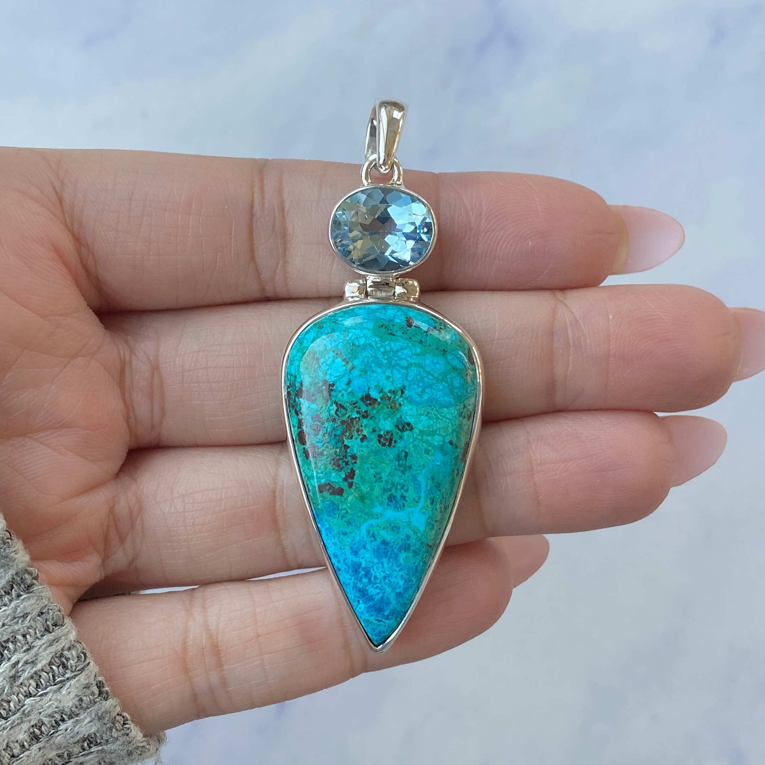Shattuckite Pendant-(STK-P-79.)