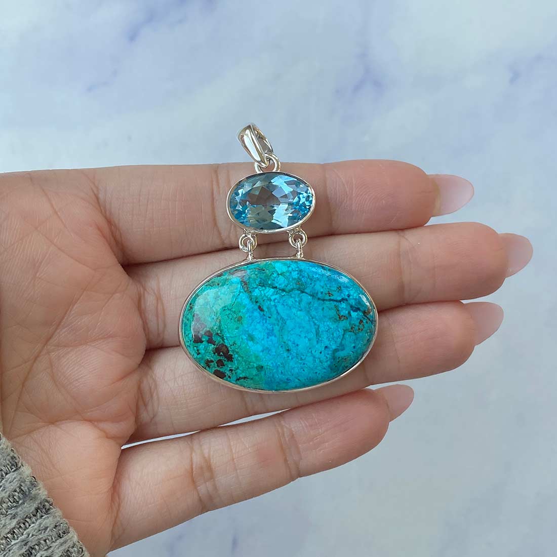 Shattuckite Pendant-(STK-P-80.)