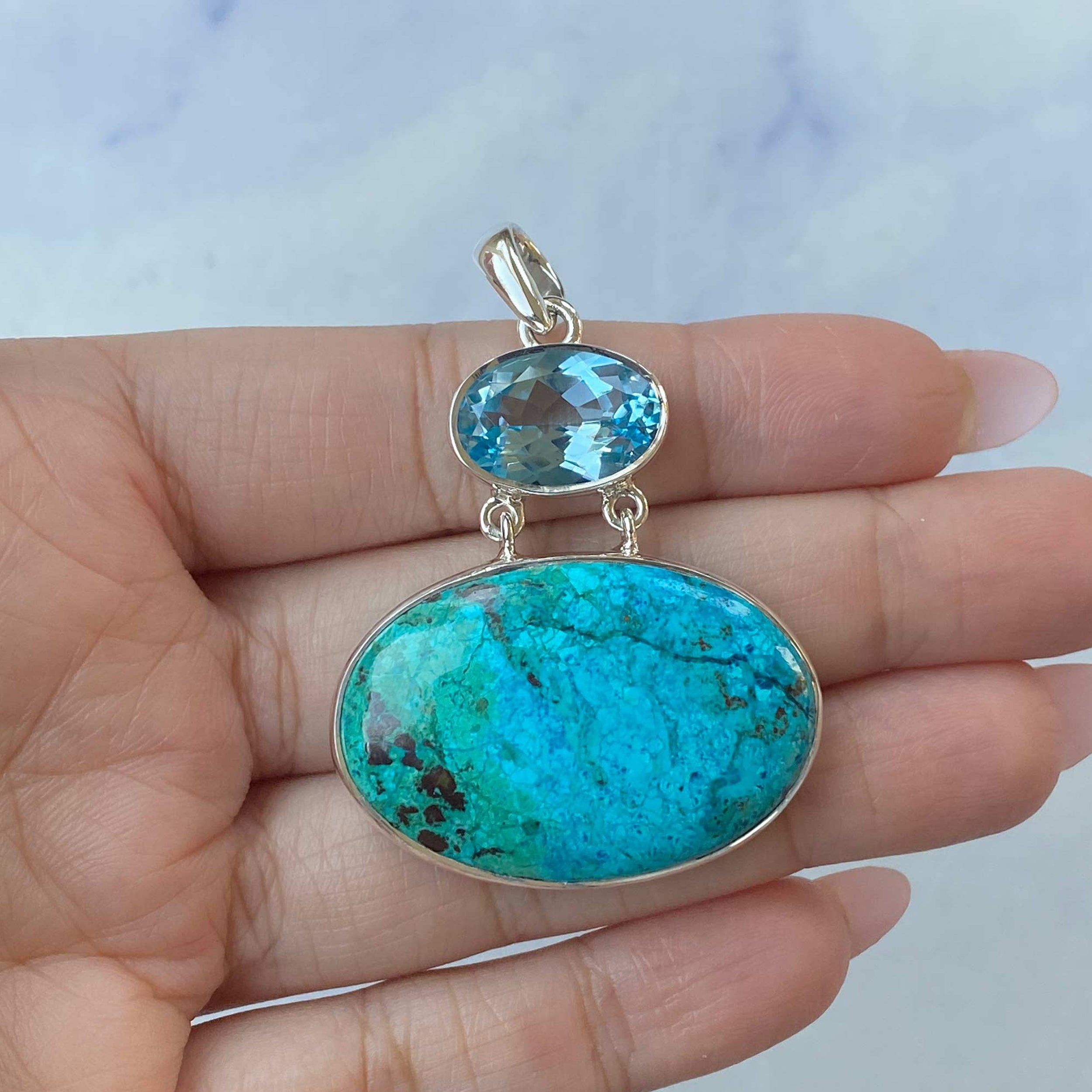 Shattuckite Pendant-(STK-P-80.)