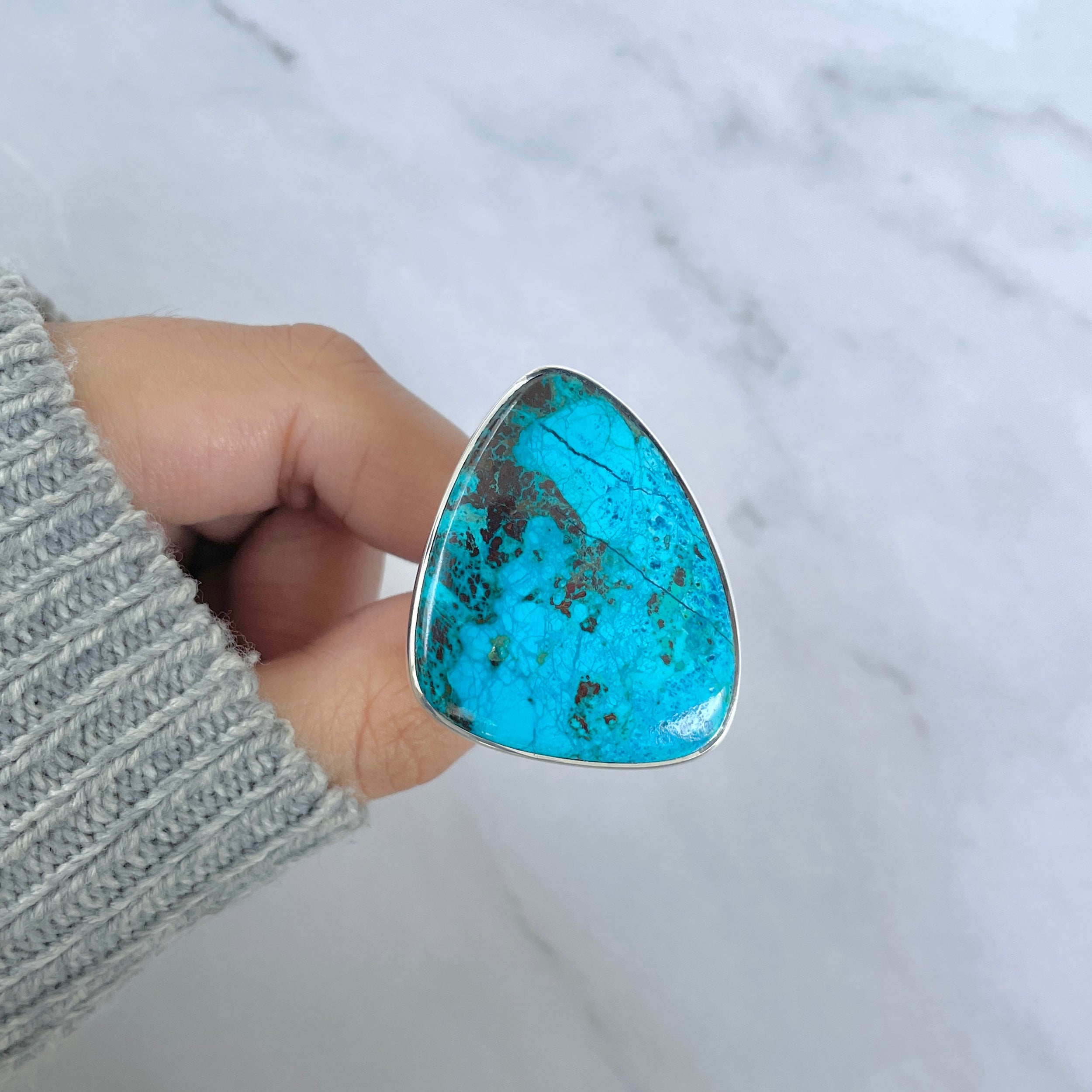 Shattuckite Adjustable Ring-(STK-R-56.)