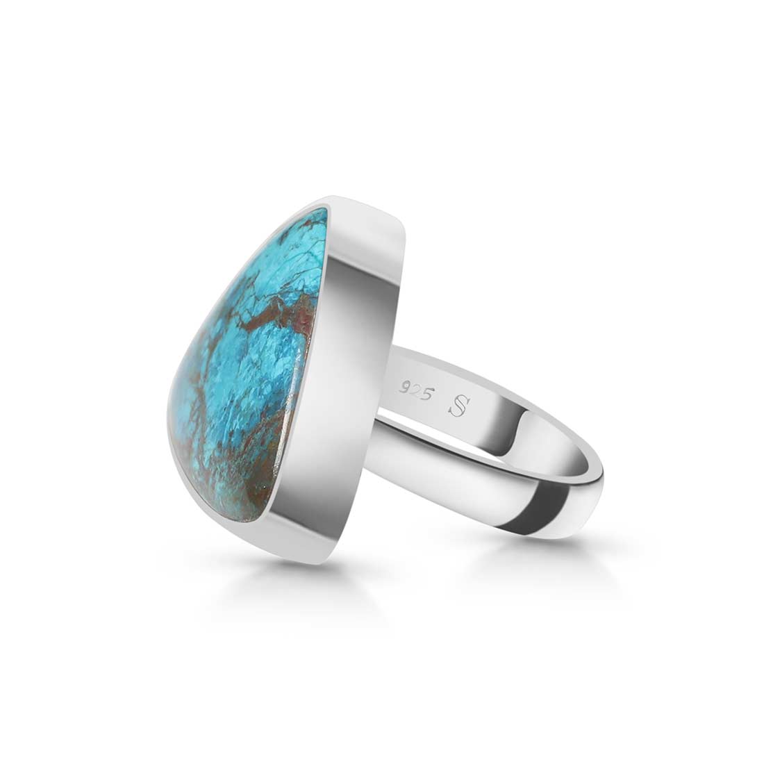 Shattuckite Adjustable Ring-(STK-R-8.)