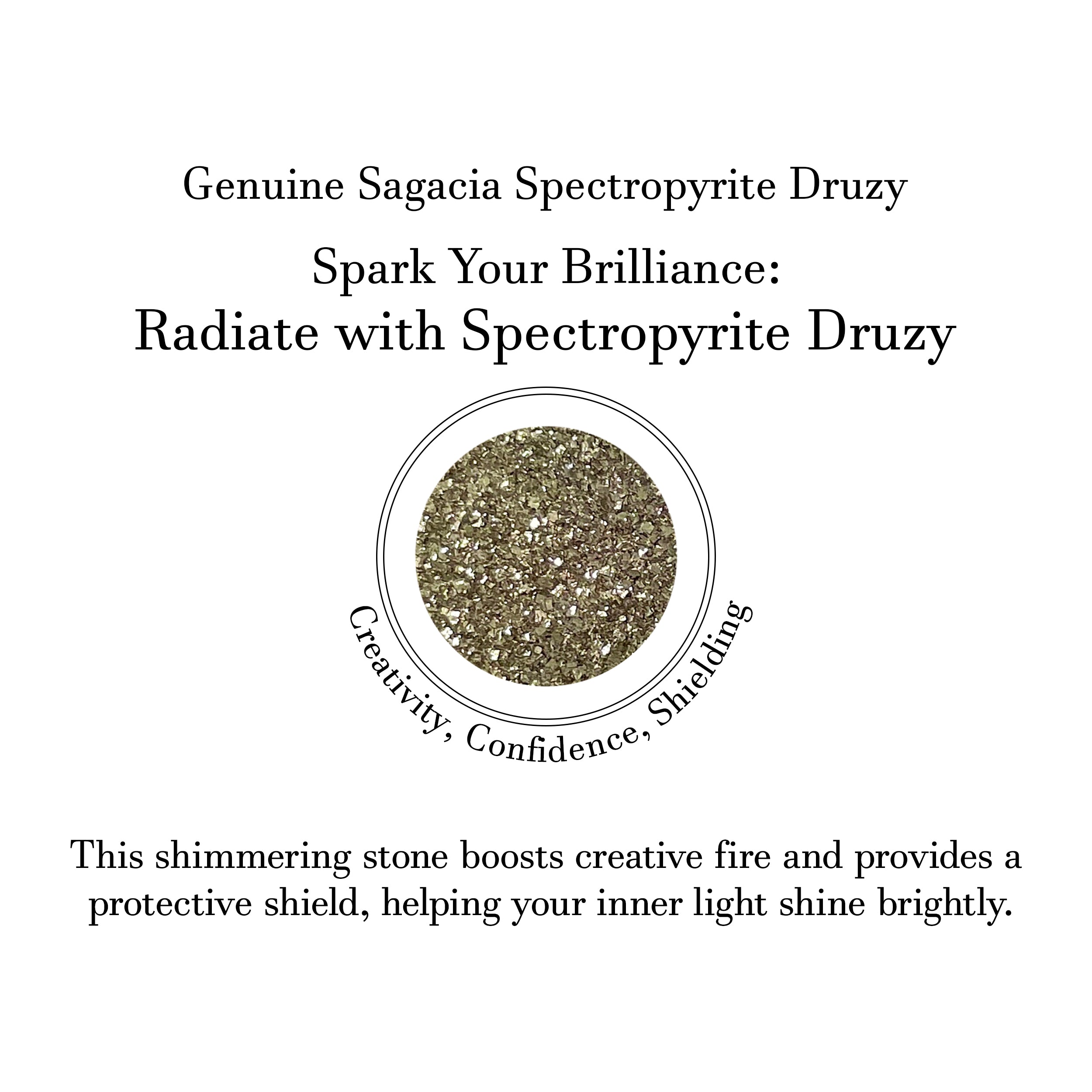 Spectropyrite Druzy Earring-(SPD-E-28.)