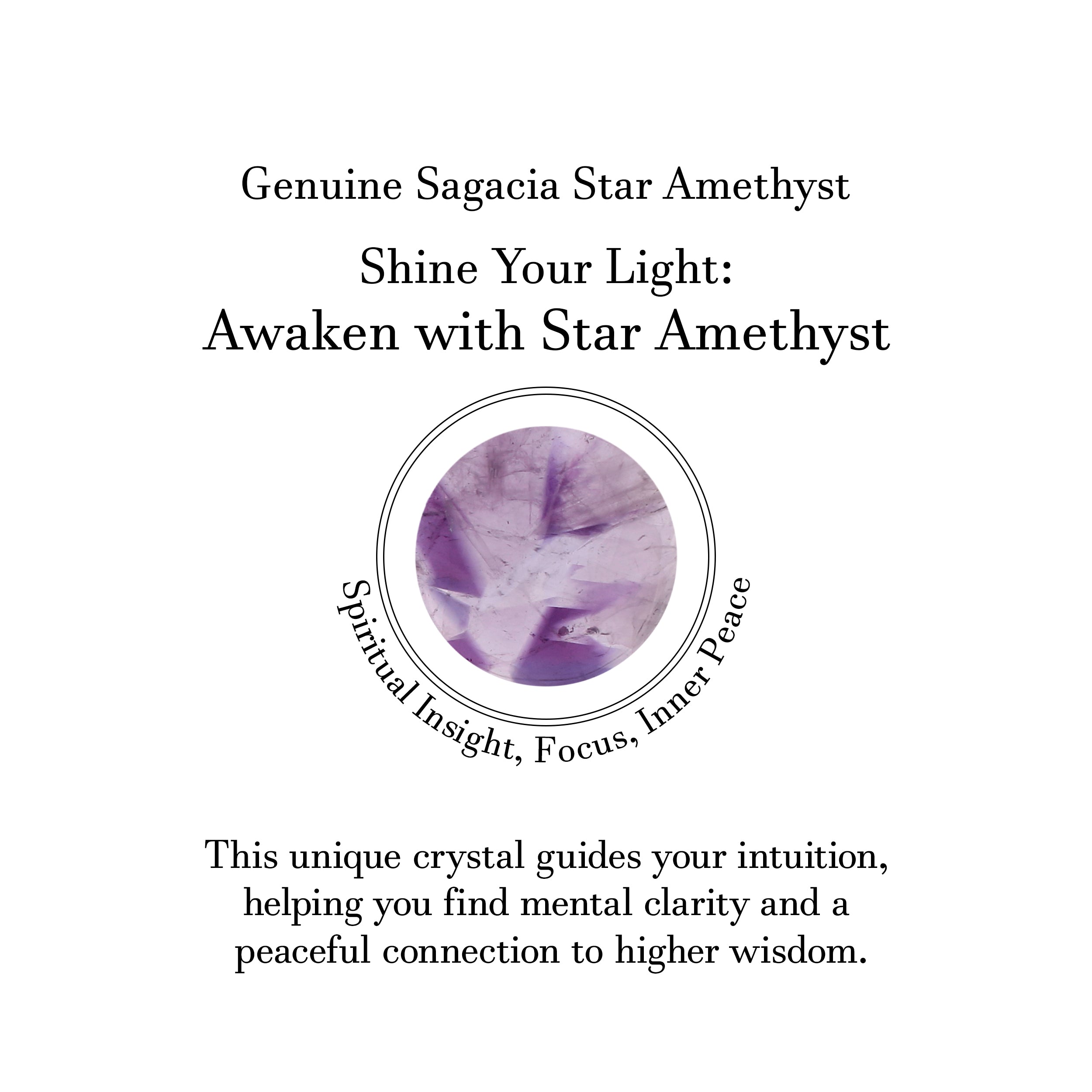Star Amethyst Adjustable Ring-(STA-R-27.)