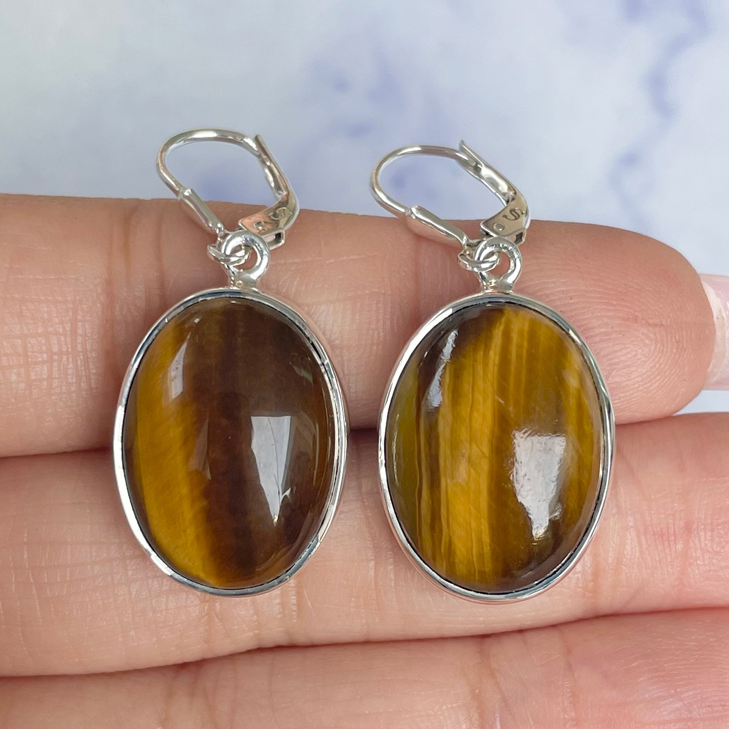 Tiger Eye Earring-(TGE-E-10.)