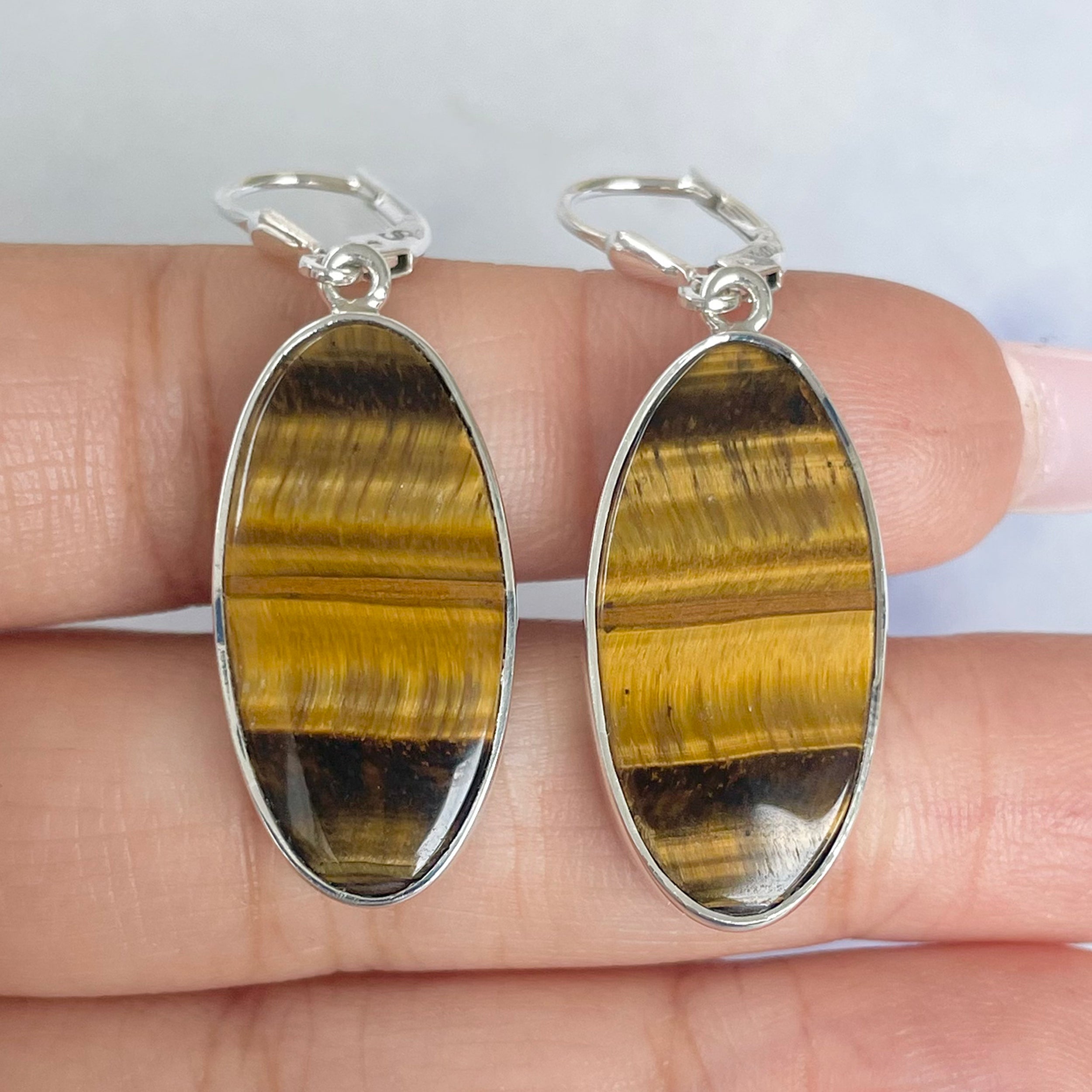 Tiger Eye Earring-(TGE-E-12.)