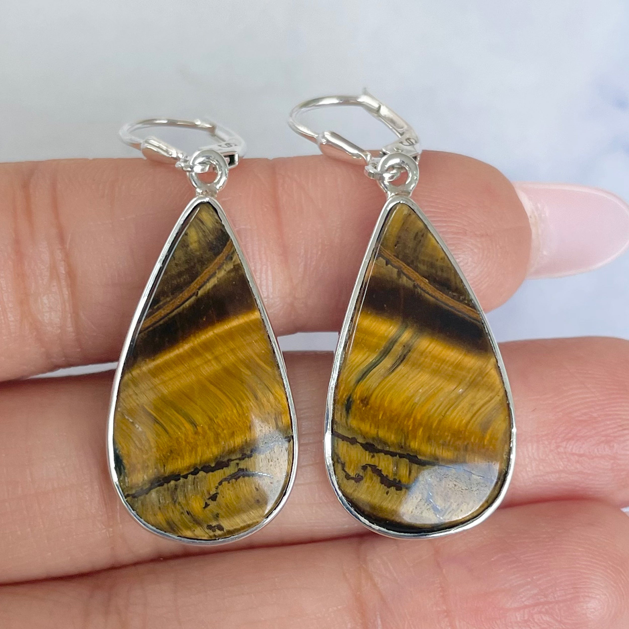 Tiger Eye Earring-(TGE-E-15.)