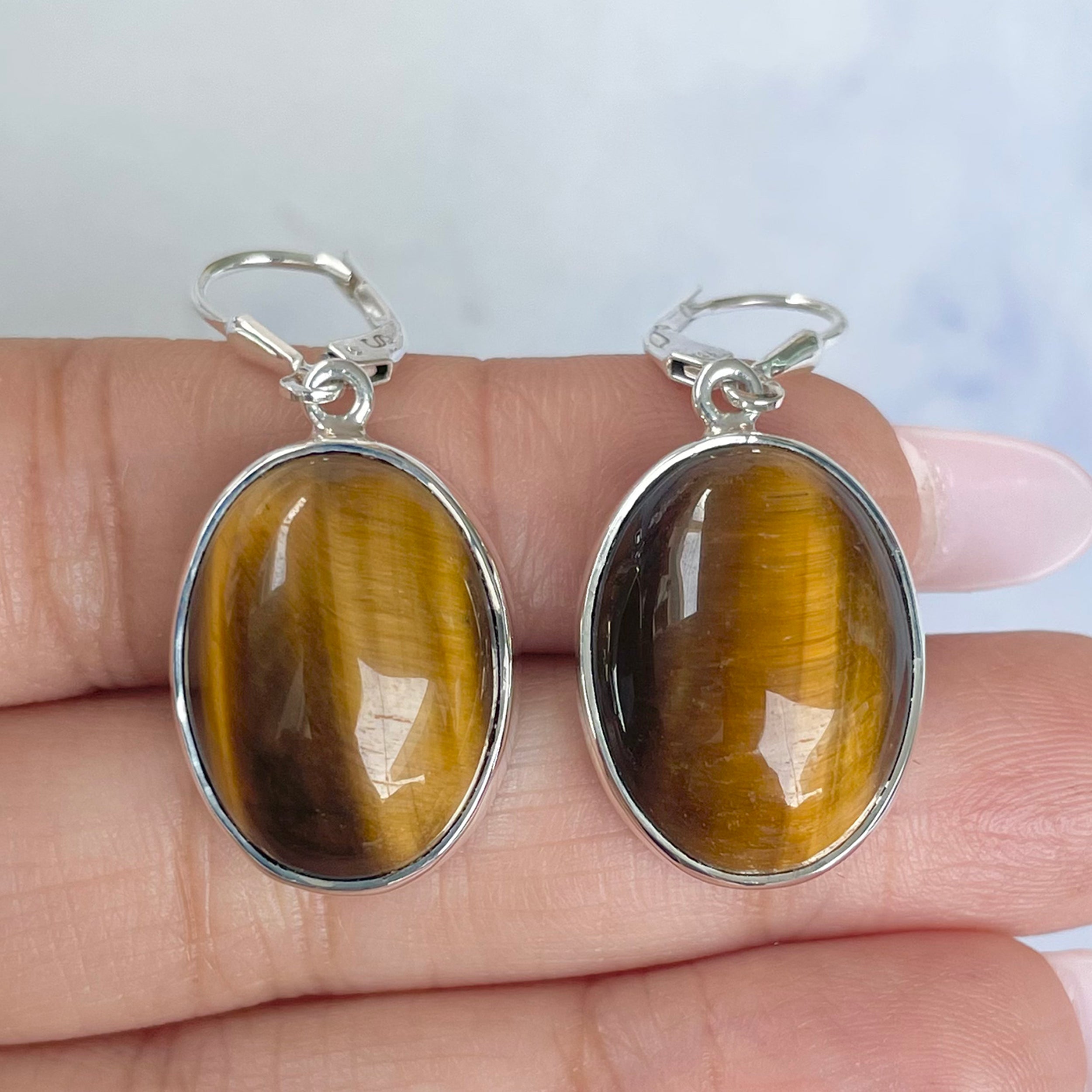Tiger Eye Earring-(TGE-E-16.)