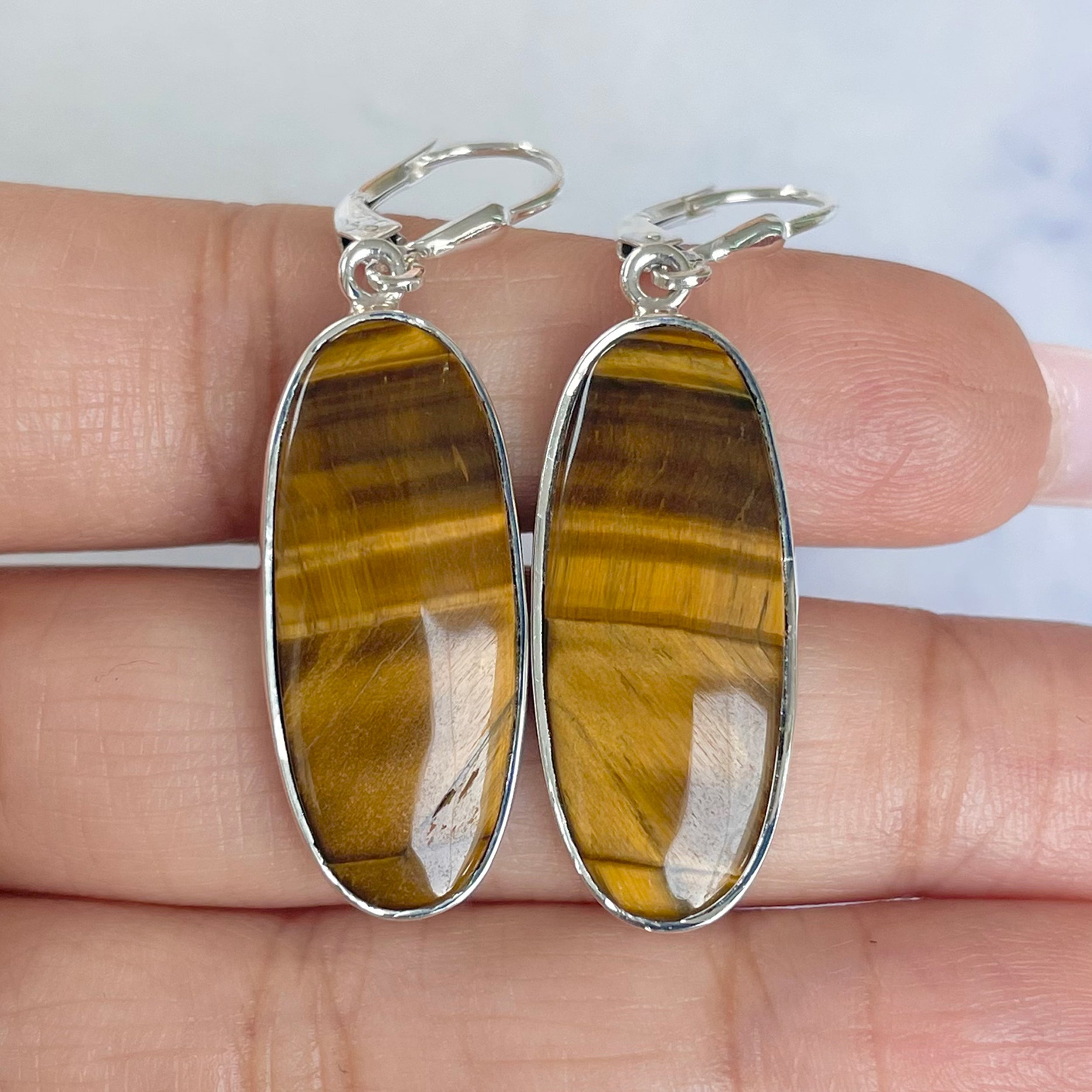 Tiger Eye Earring-(TGE-E-17.)