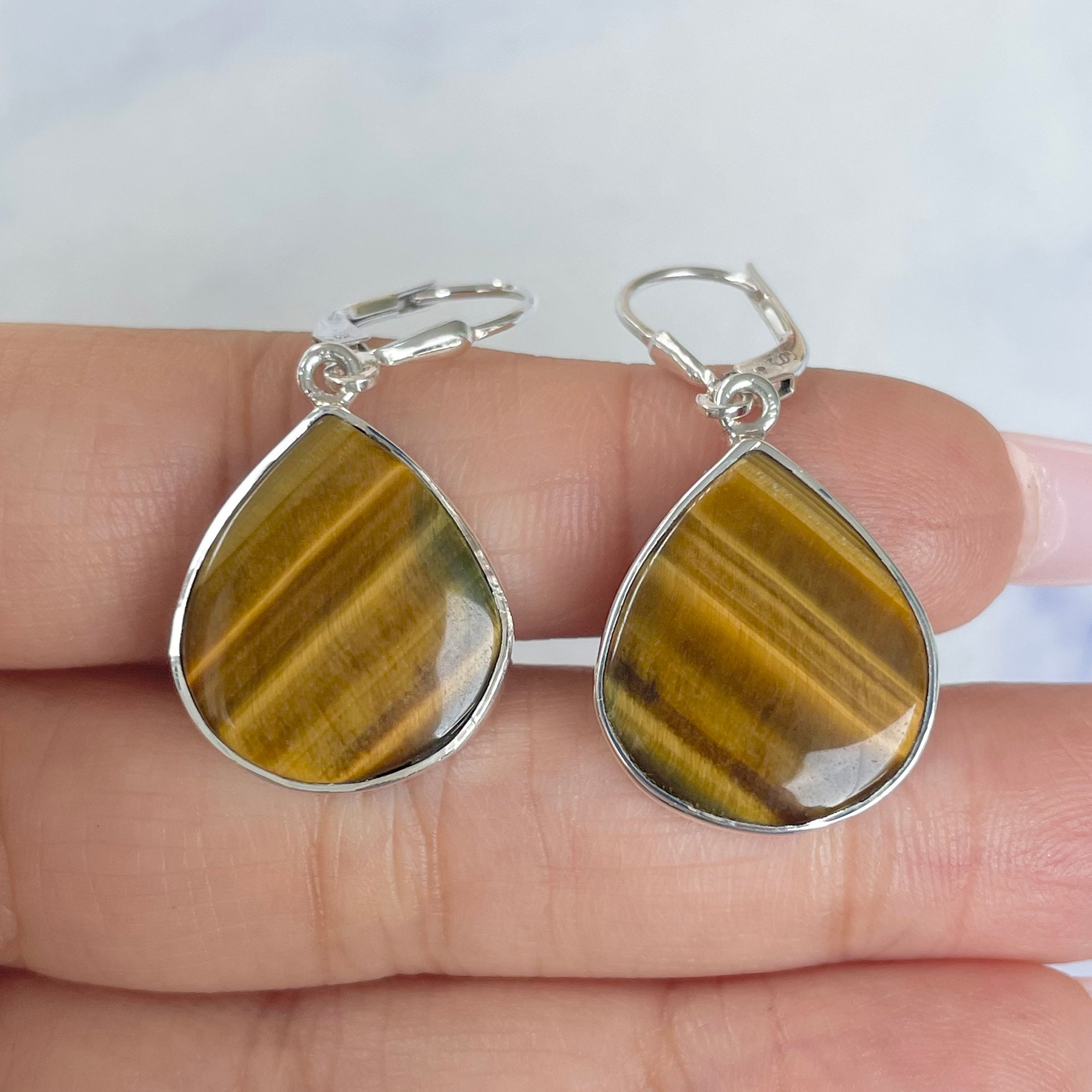 Tiger Eye Earring-(TGE-E-22.)
