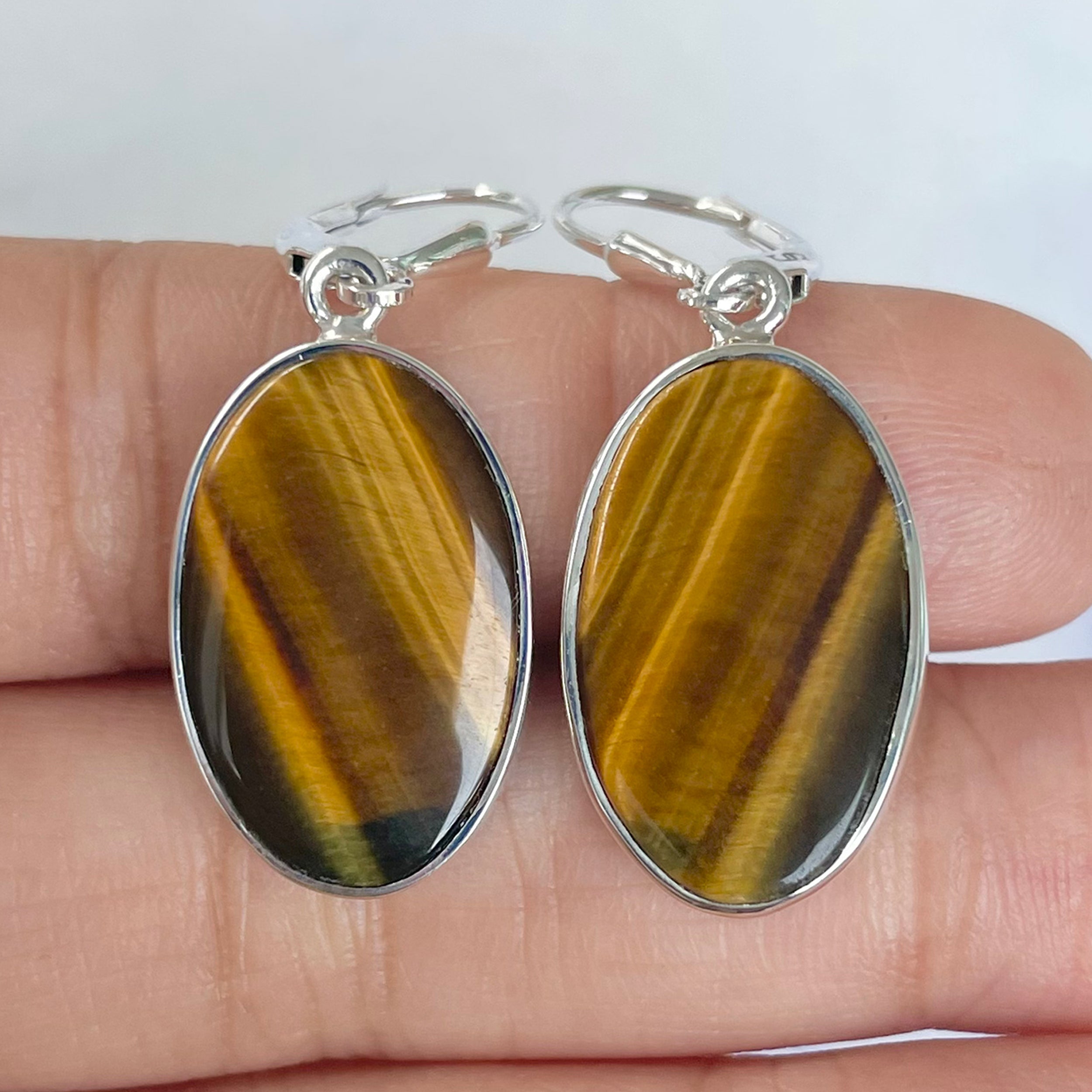 Tiger Eye Earring-(TGE-E-23.)