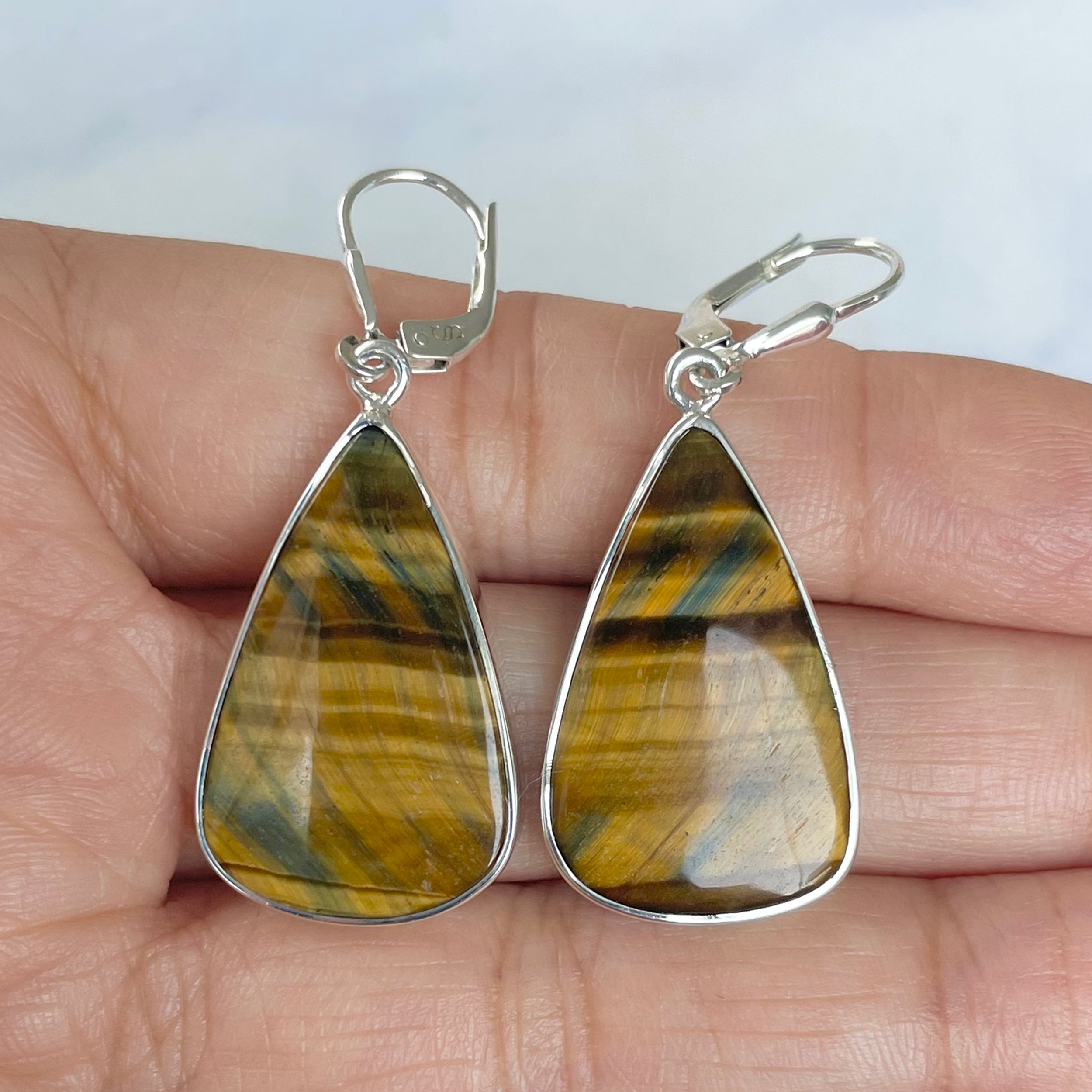 Tiger Eye Earring-(TGE-E-24.)