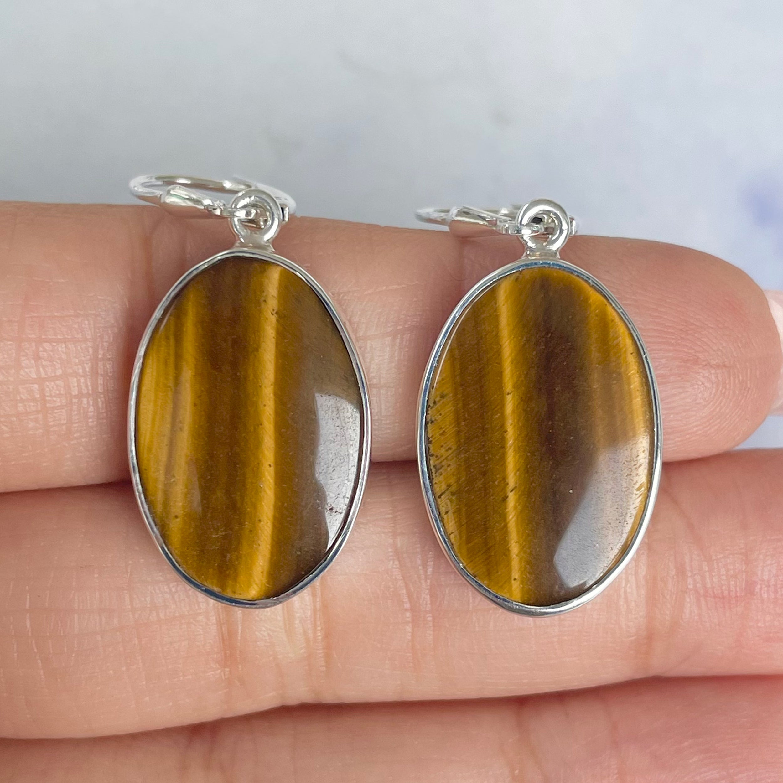 Tiger Eye Earring-(TGE-E-5.)