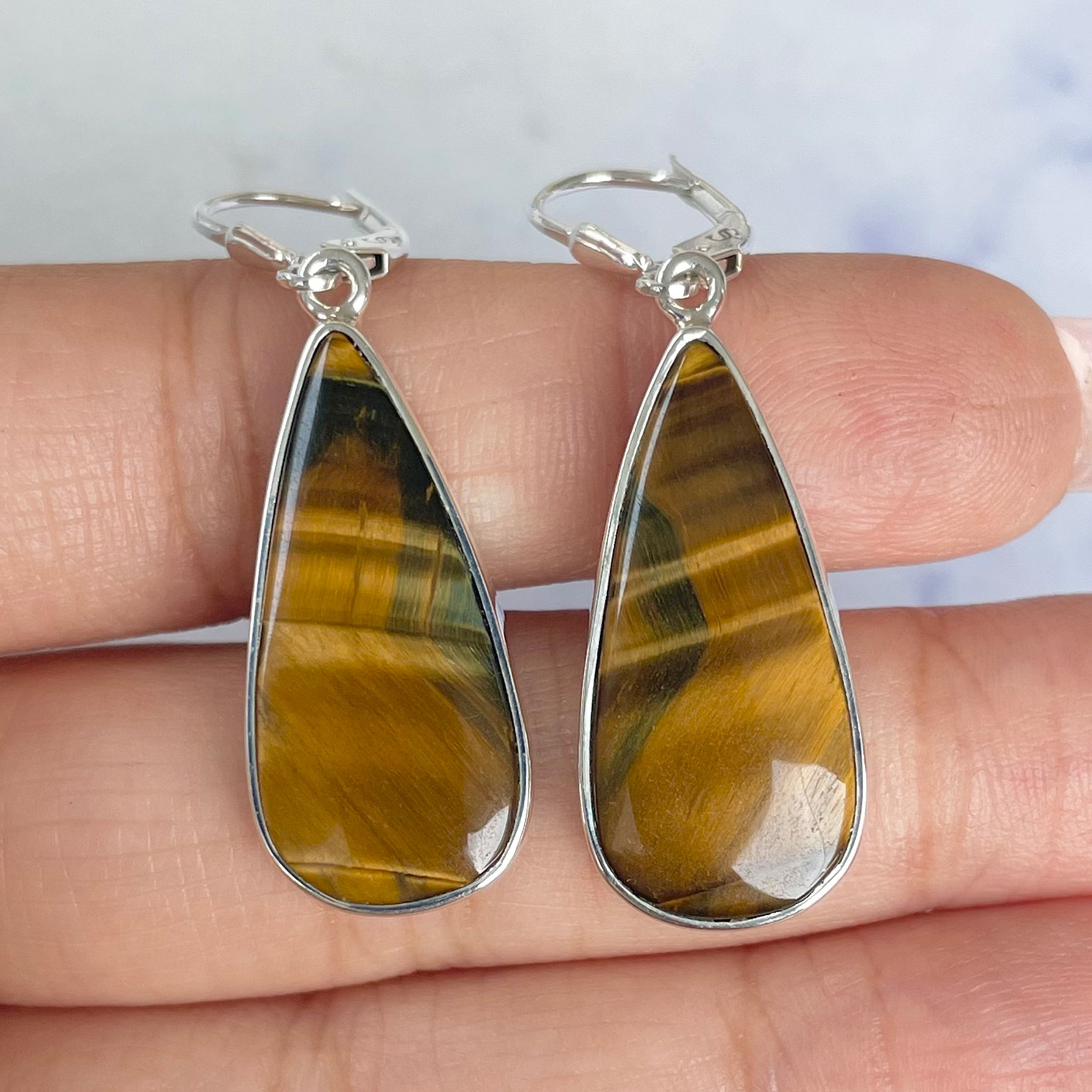 Tiger Eye Earring-(TGE-E-7.)