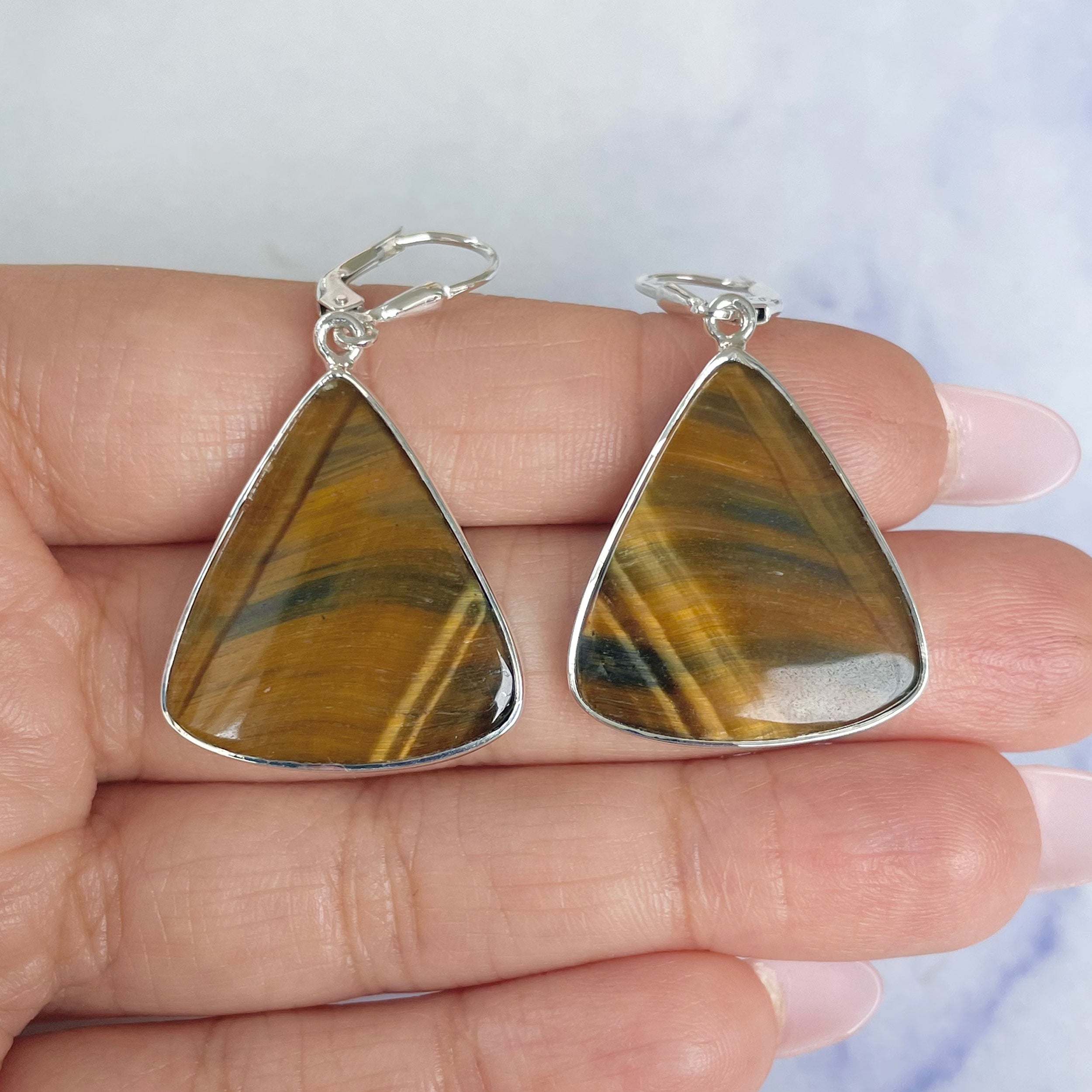 Tiger Eye Earring-(TGE-E-9.)